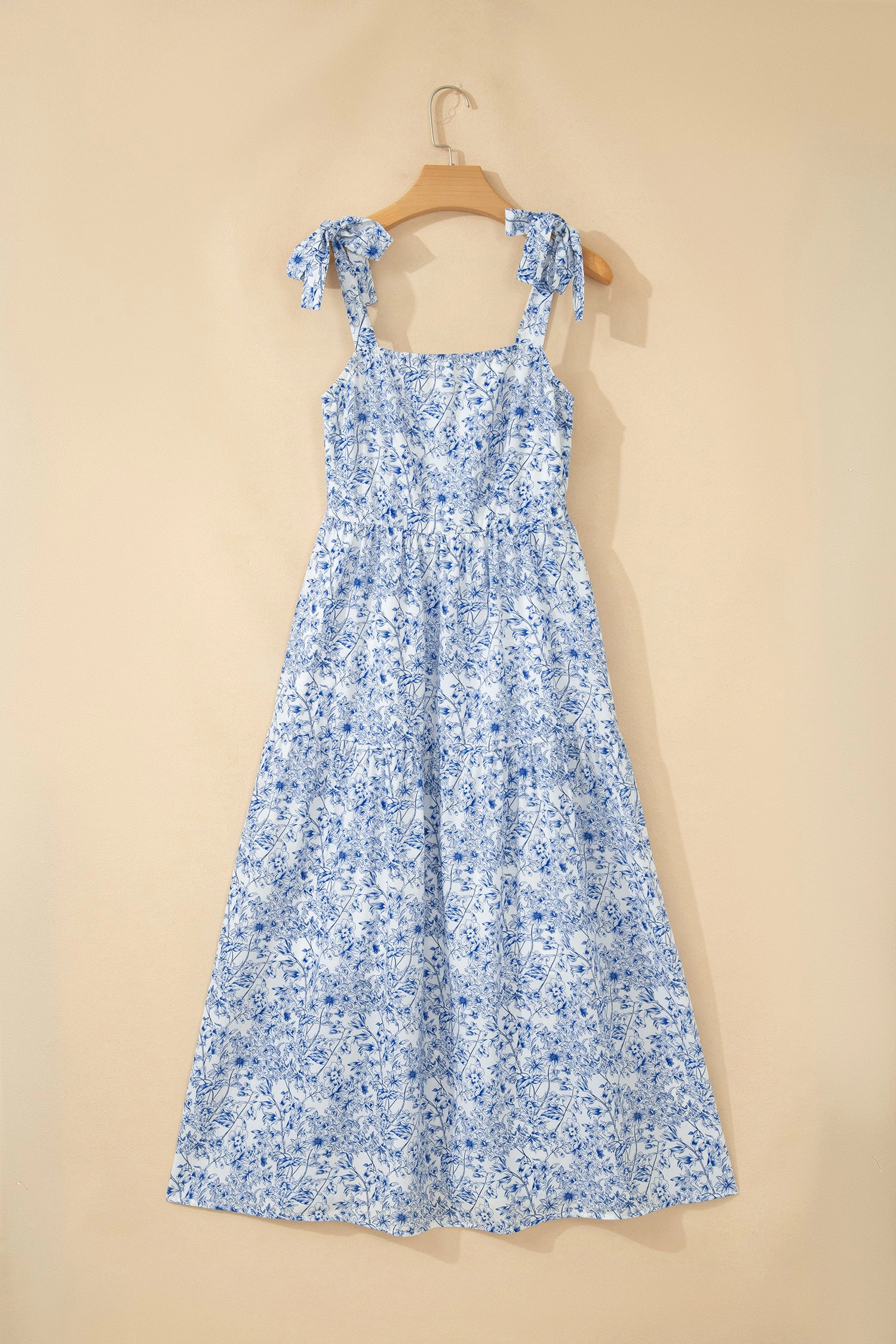 Threaded Pear Megan Waist Flared Maxi Dress
