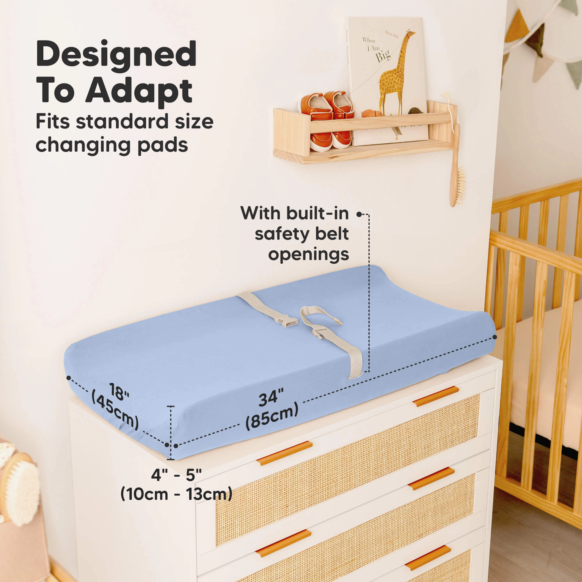 KeaBabies 2-Pack Soothe Changing Pad Covers