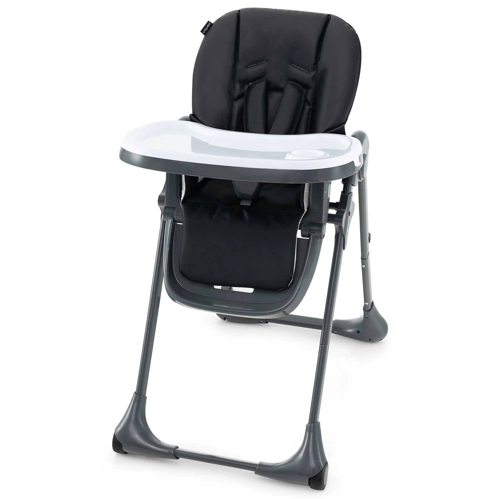 SUGIFT 3-in-1 Convertible Baby High Chair with Adjustable Seat and Tray 33-lb Capacity Ages 6-36 Months Black