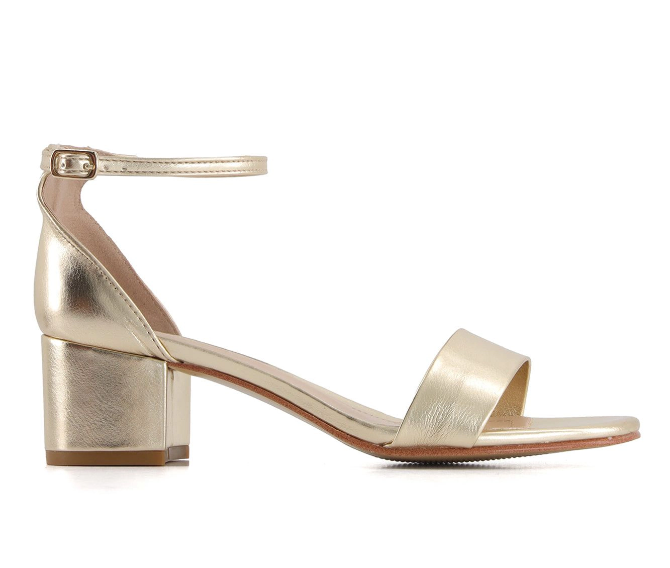 Andrea Womens Ankle Strap Heeled Sandals Or