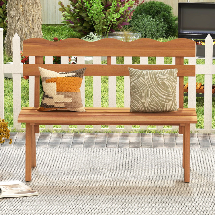 Hivvago Outdoor Acacia Wood Garden Bench