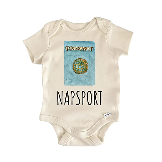 NOFO VIBES Unisex Passport Adventure Travel Airplane Baby Gift Baby Bodysuit