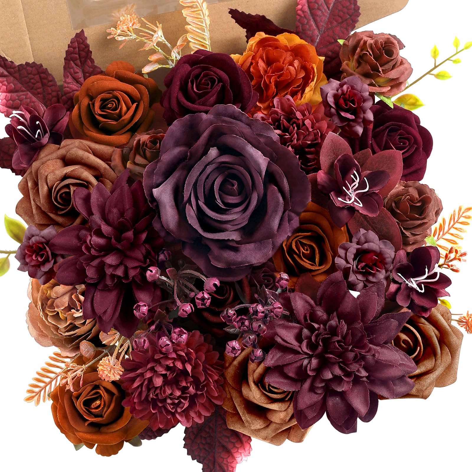 PUPWE Artificial Poinsettia Flowers Christmas Decor