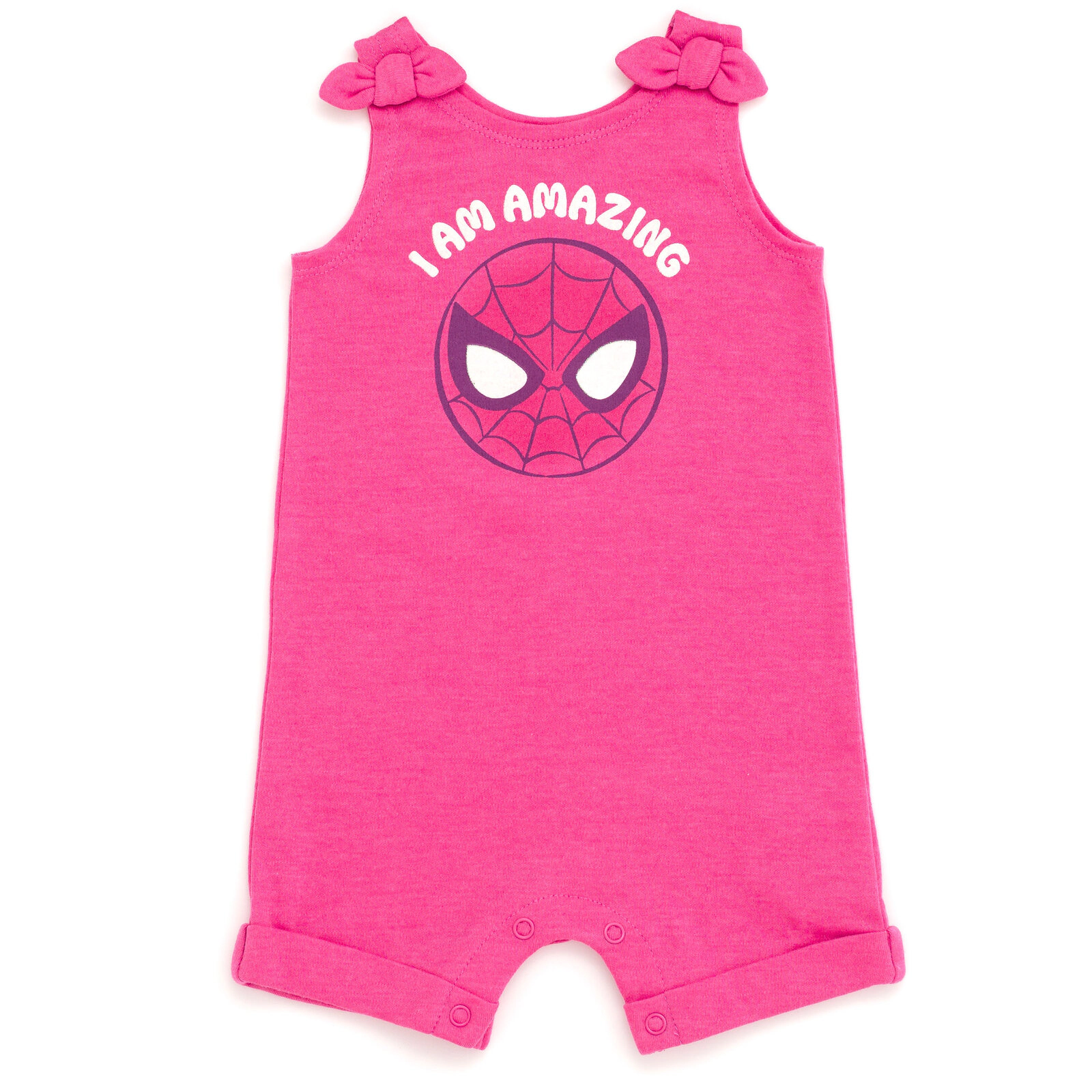 Marvel Spider-Man Girls' One Piece Romper and Headband Set