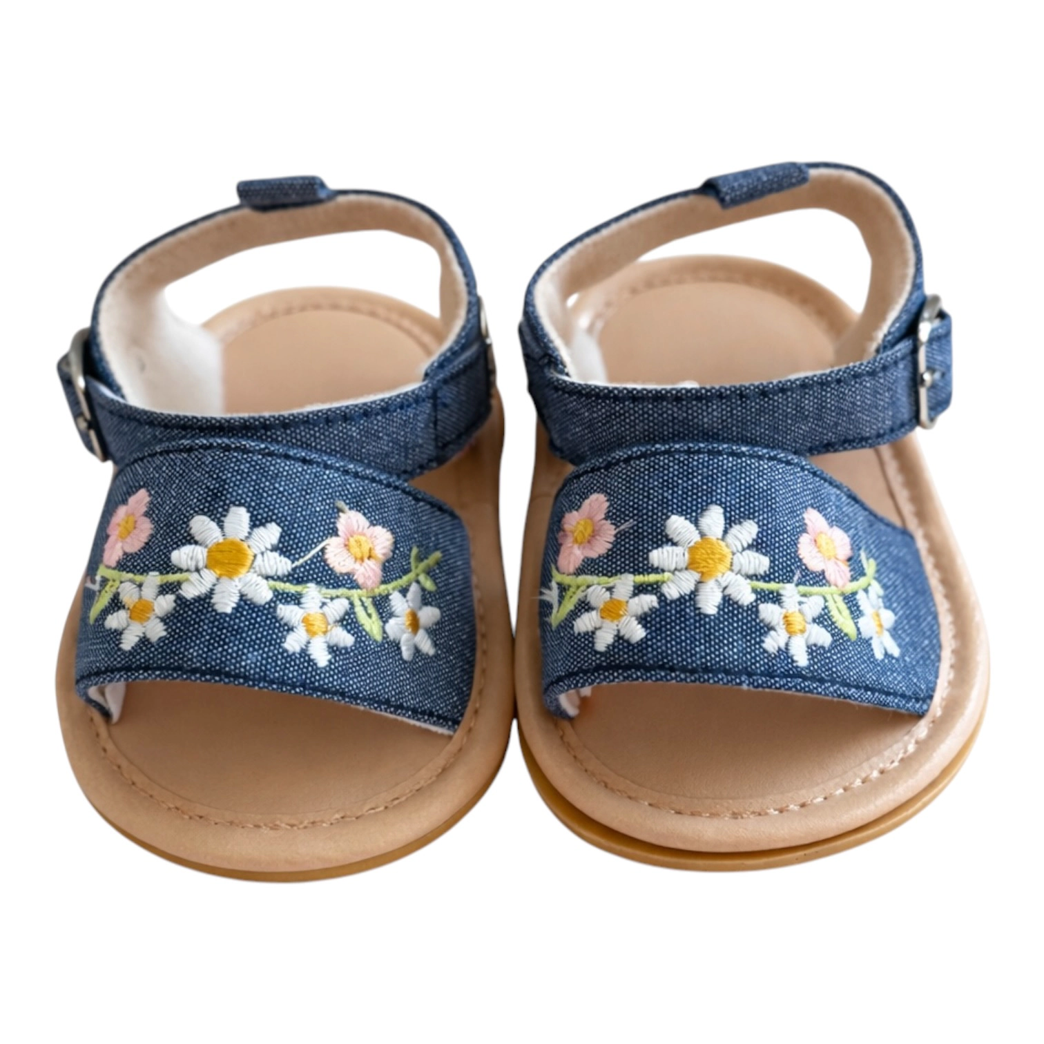 Laurenza's Baby Girls Floral Embroidered Sandals