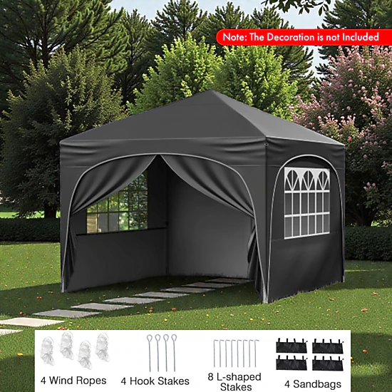 Hivvago Portable Canopy Tent with Side Panels