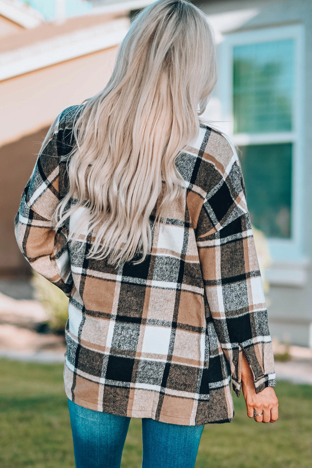 Threaded Pear Women's Mia Plaid Print Shirt