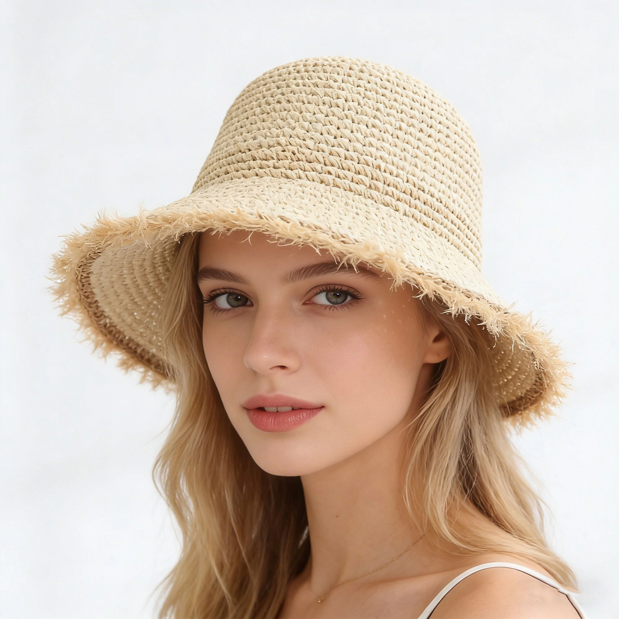 Anna-Kaci Womens Packable Straw Sun Hat Breathable Summer Beach Travel