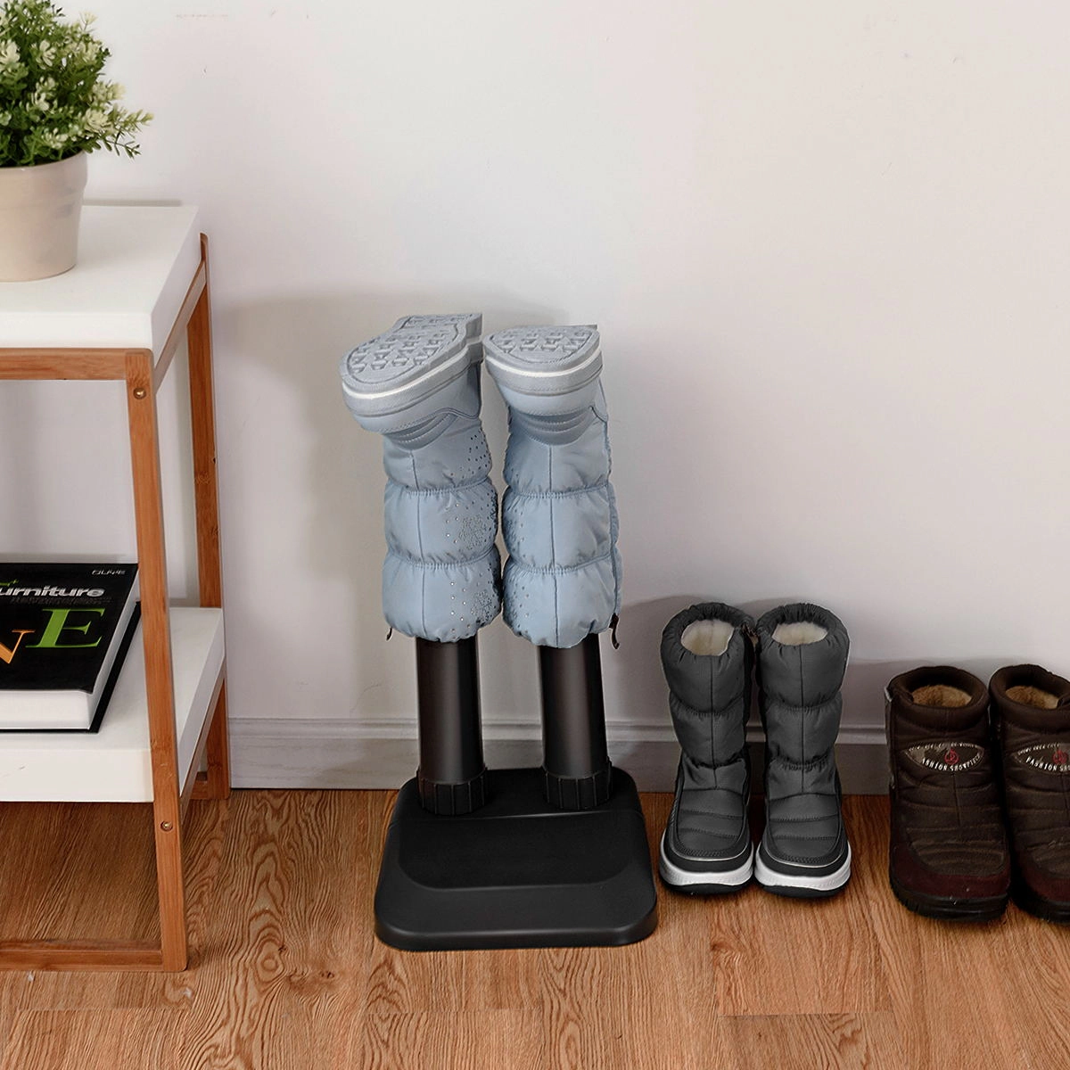 SUGIFT Black Electric Shoe and Boot Dryer with 2 Drying Bars and Continuous Mode 36W 10-in W 21.5-in H