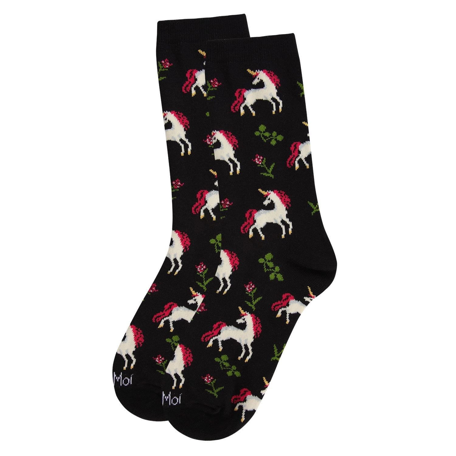 MeMoi Magical Unicorns Bamboo Blend Crew Socks
