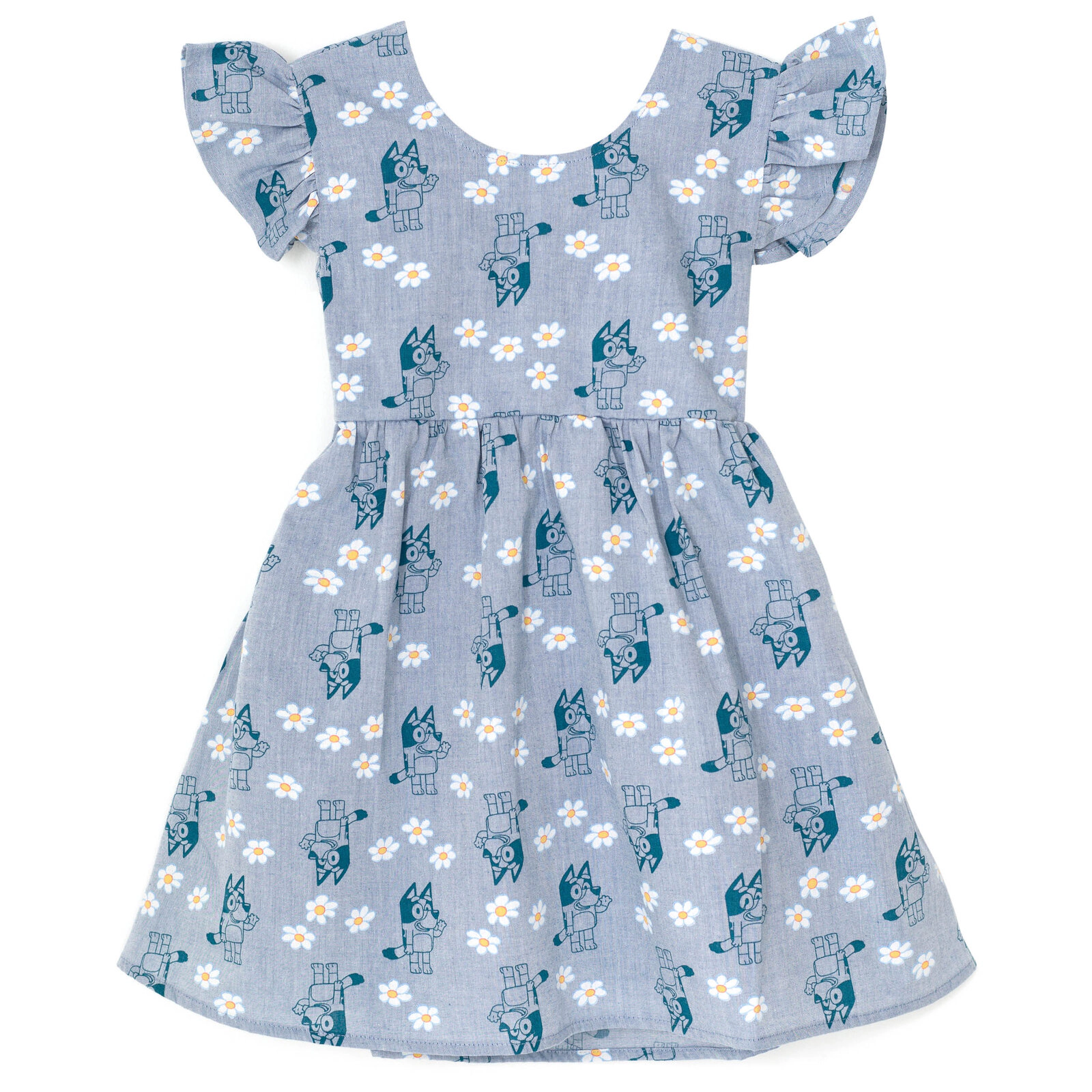 Bluey Girls' Chambray Dress