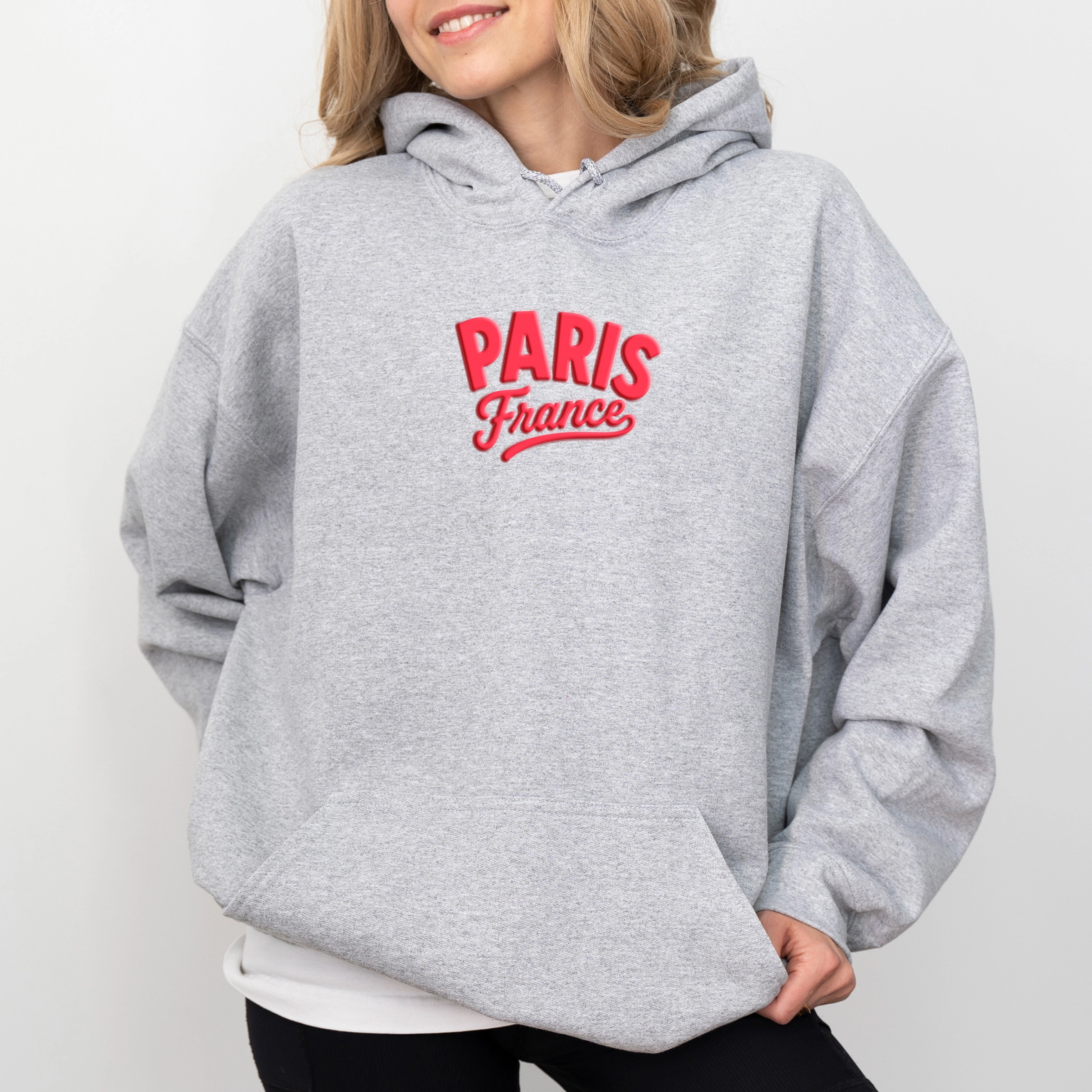 Simply Sage Market - Women's Graphic Hoodie Paris Vibrant Puff Print