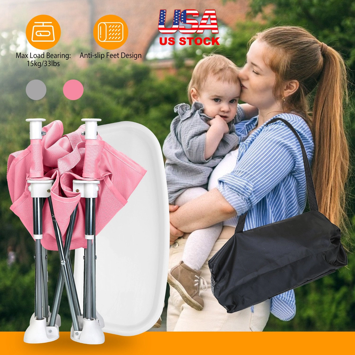 GBruno Kids' Kids' Foldable Travel Booster Seat With Tray