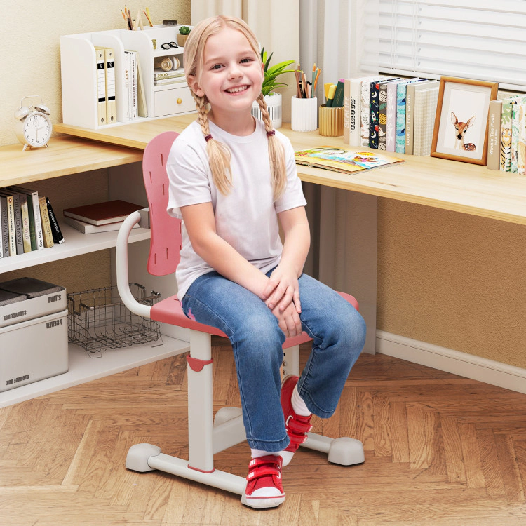 Hivvago Height-Adjustable Kid'S Study Chair With Double Back Support And Breathable Seat For 3+ Years Old