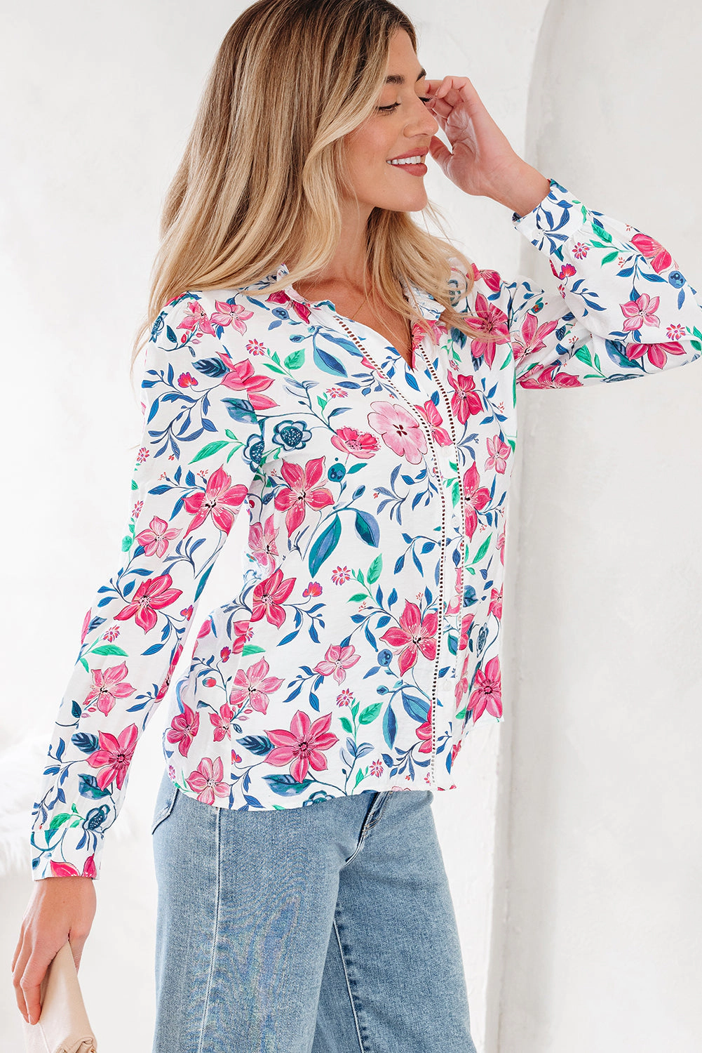 Threaded Pear Women's Juliette Long Sleeve Shirt Top