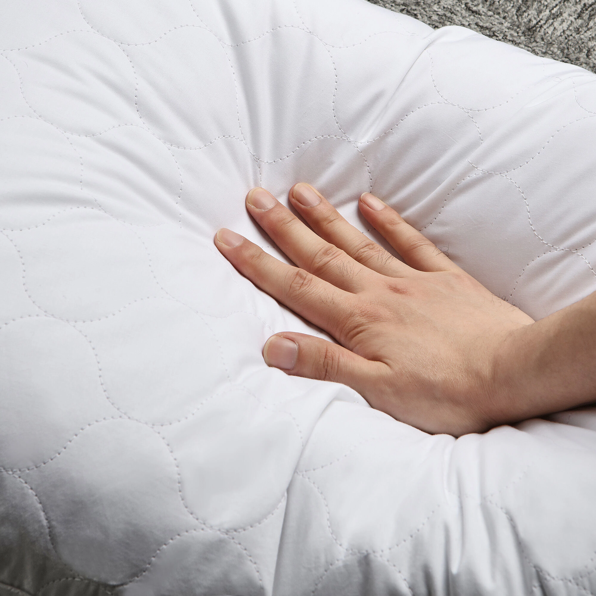 Unikome Goose Feathers Down Pillows with 100% Cotton Cover, Bed Sleeping Pillows Set of 2