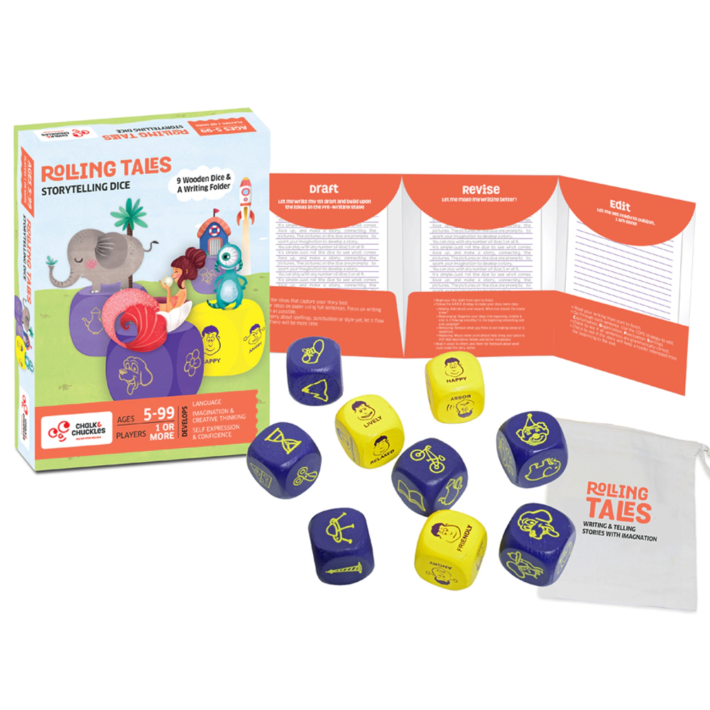 Chalk & Chuckles Rolling Tales Dice Game - 1 or More Players