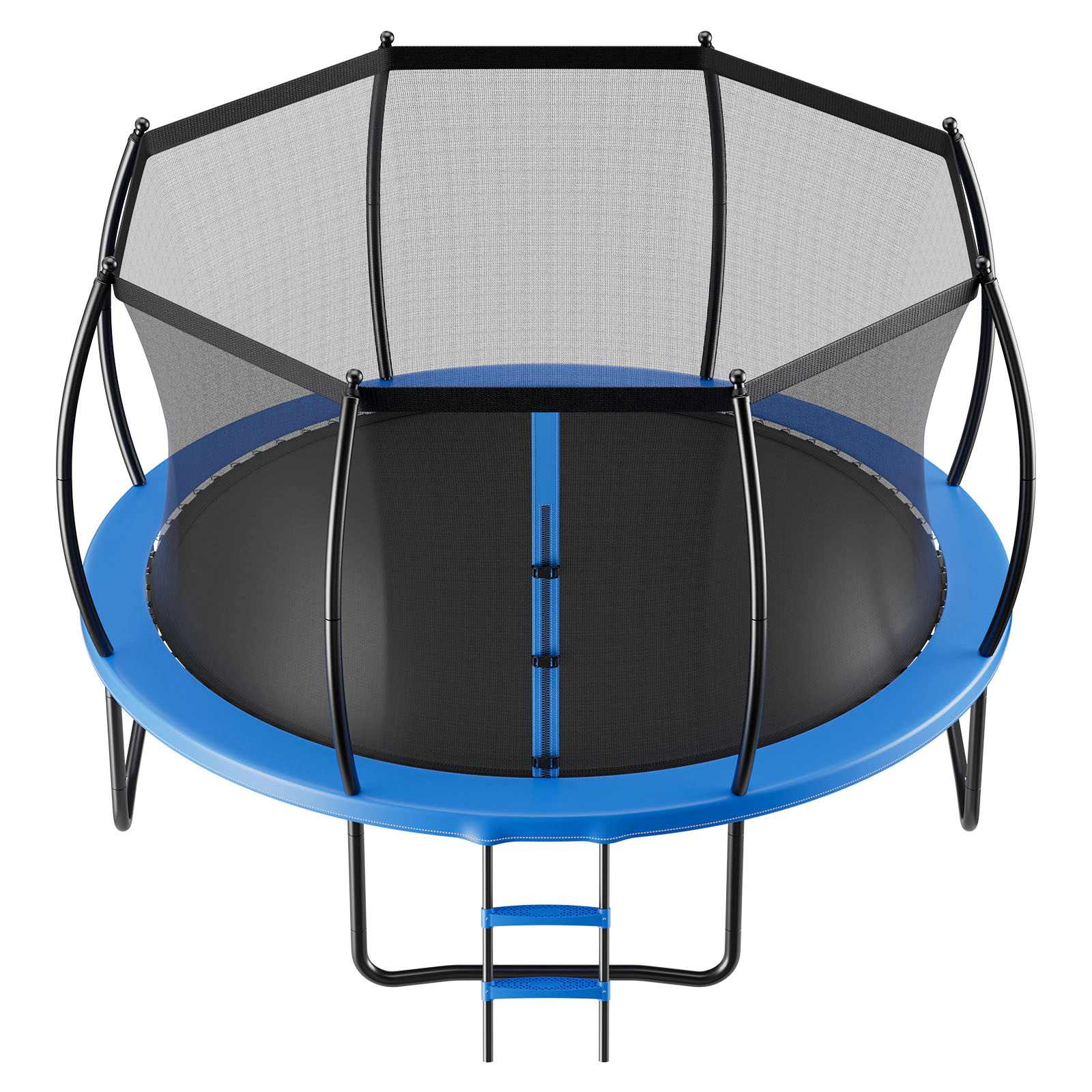 HONGGE 10FT Outdoor Trampoline with Safety Enclosure Net, ASTM Approved Backyard Trampoline, 330 lbs Capacity