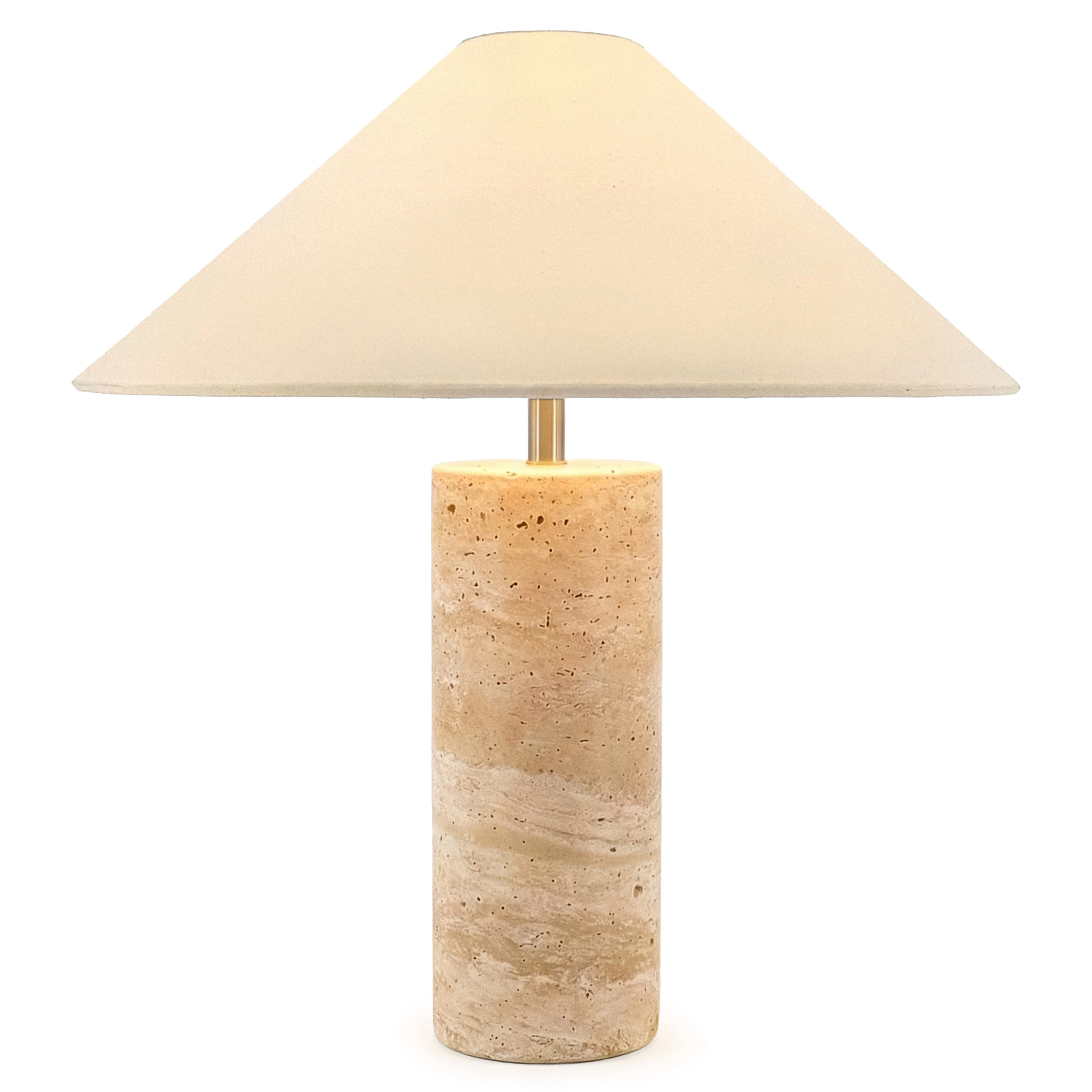 Brightech Runo Marble Travertine Table Lamp