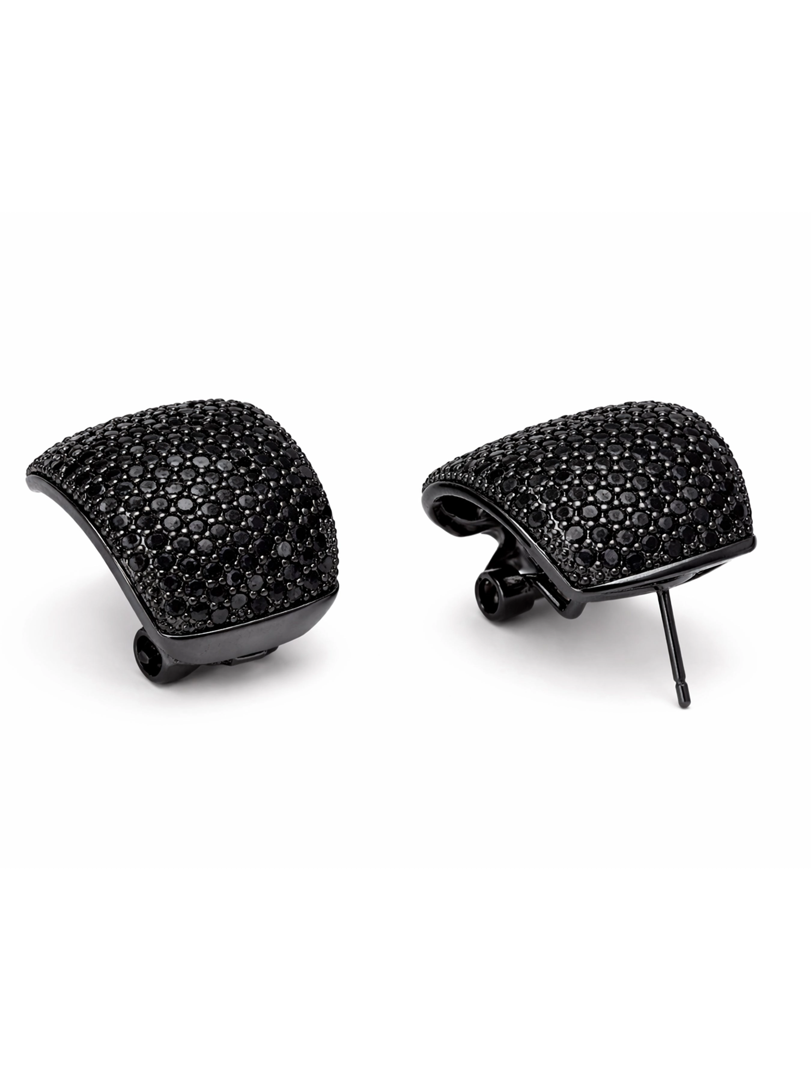 AGP PARIS Womens Pavé Dome Stud Earrings