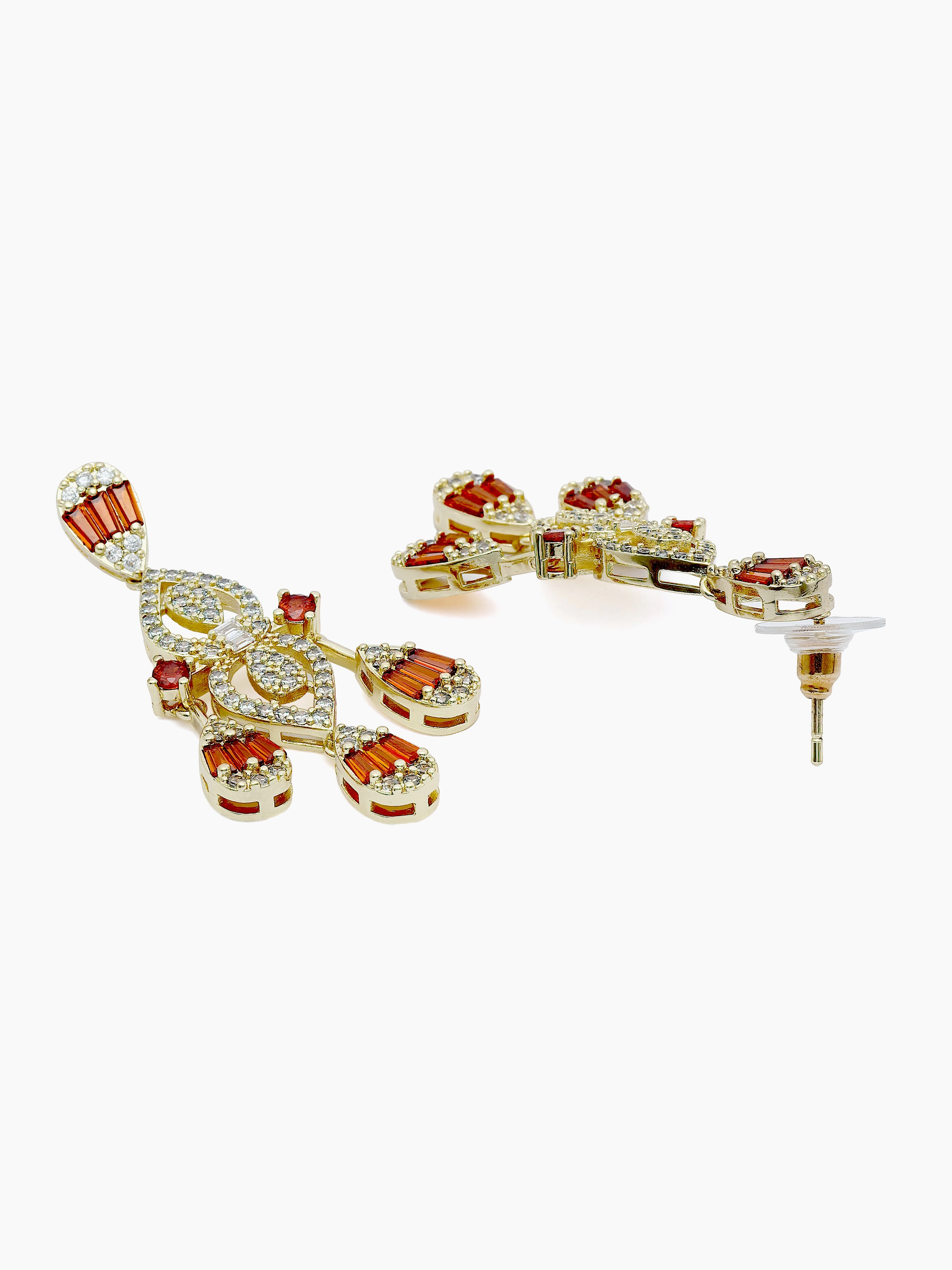 AGP PARIS Womens Geometric Chandelier Statement Earrings