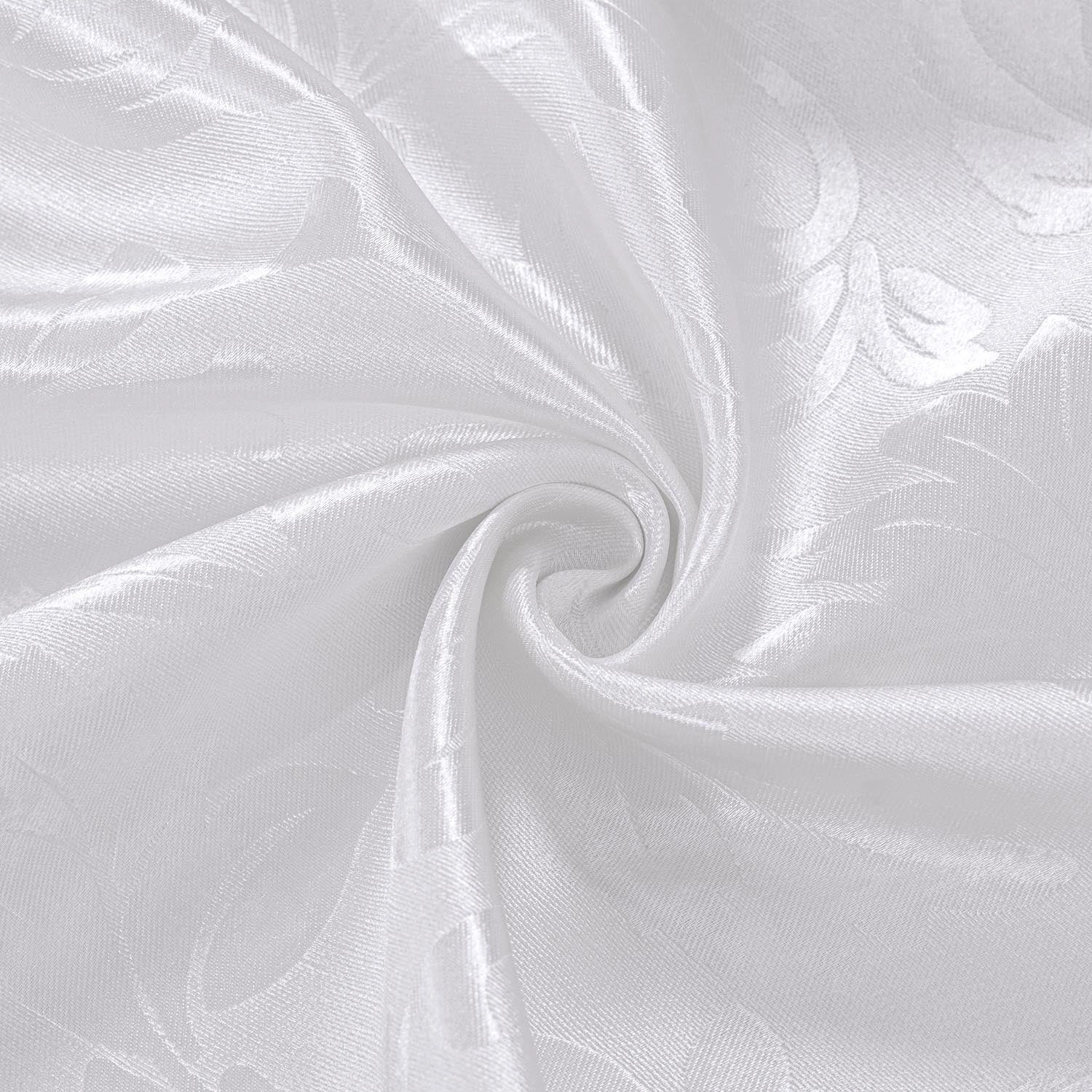 Olivia Gray 100% Polyester 200 GSM Dyson Embossed Blackout Grommet Curtain Panel 54" x 84" White