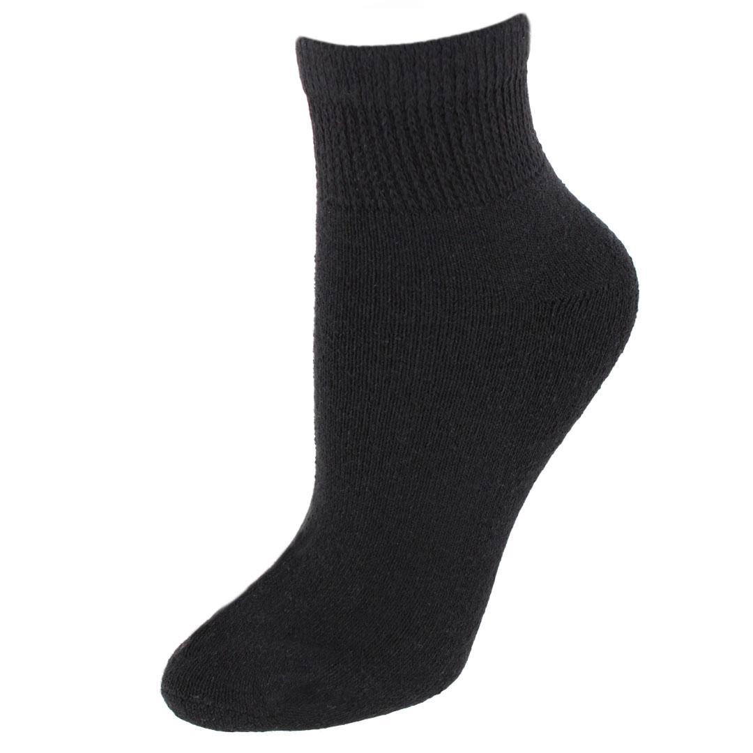 CTM Women's Diabetic Cushioned Ankle Socks (3 Pairs)