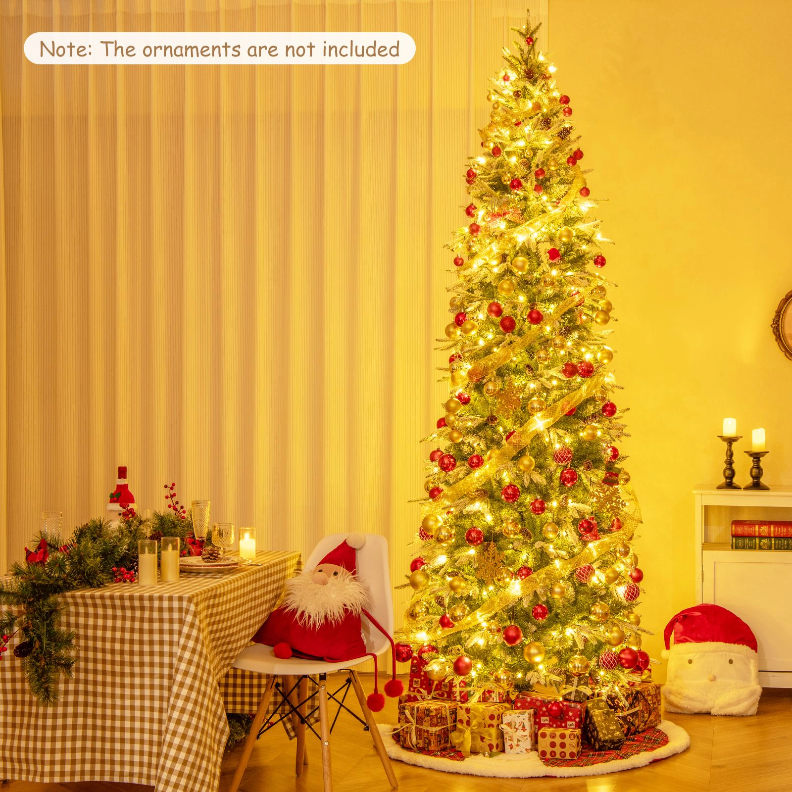 SlickBlue Green and White Artificial Christmas Tree for Home