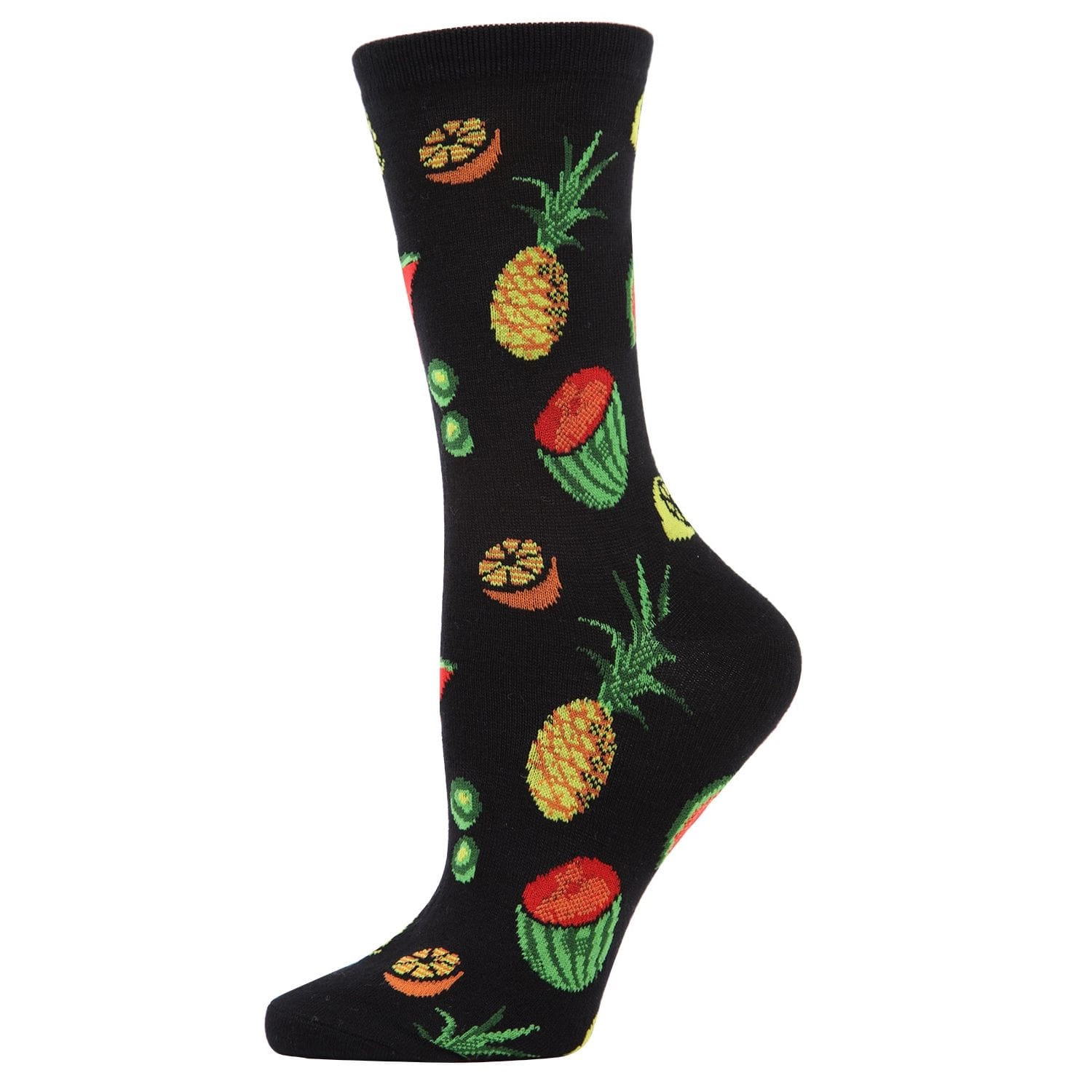 MeMoi Tropical Fruit Bamboo Blend Crew Socks