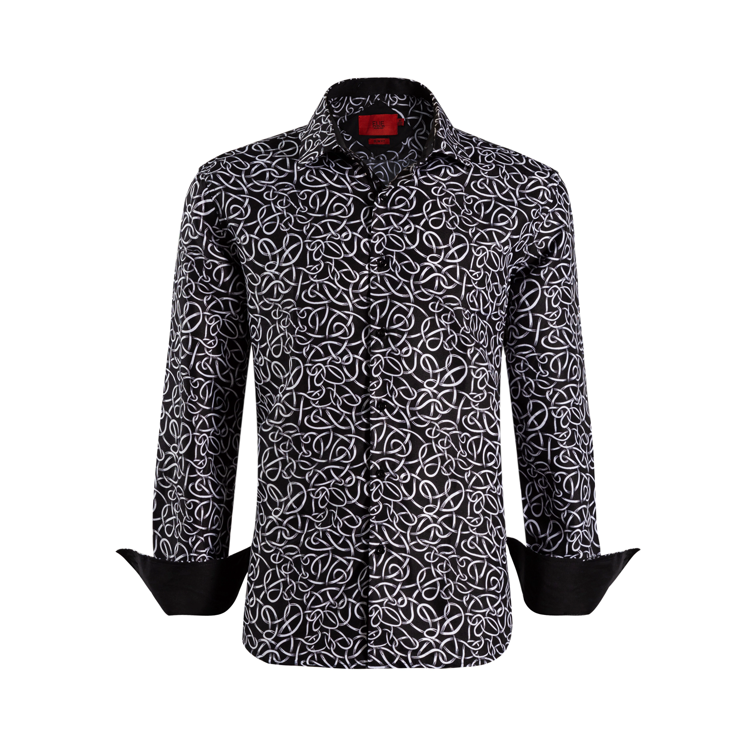 Elie Balleh Boys Slim Fit Elie Balleh Boys' Swirl Print Button-Down Shirt