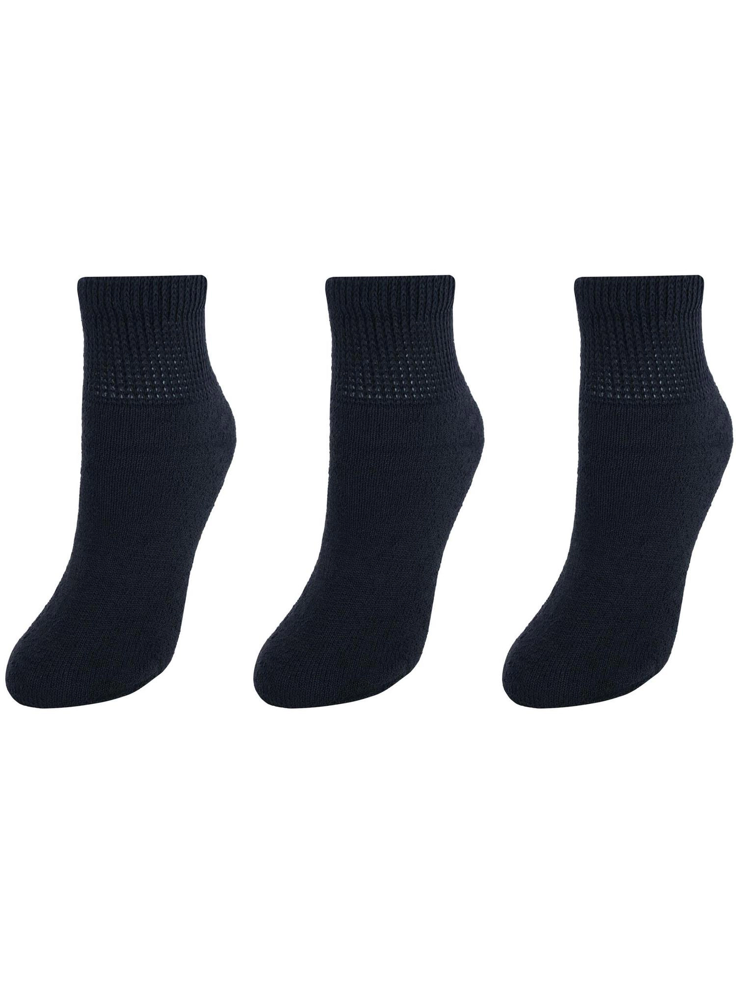 CTM Women's Diabetic Ankle Socks (3 Pair Pack)