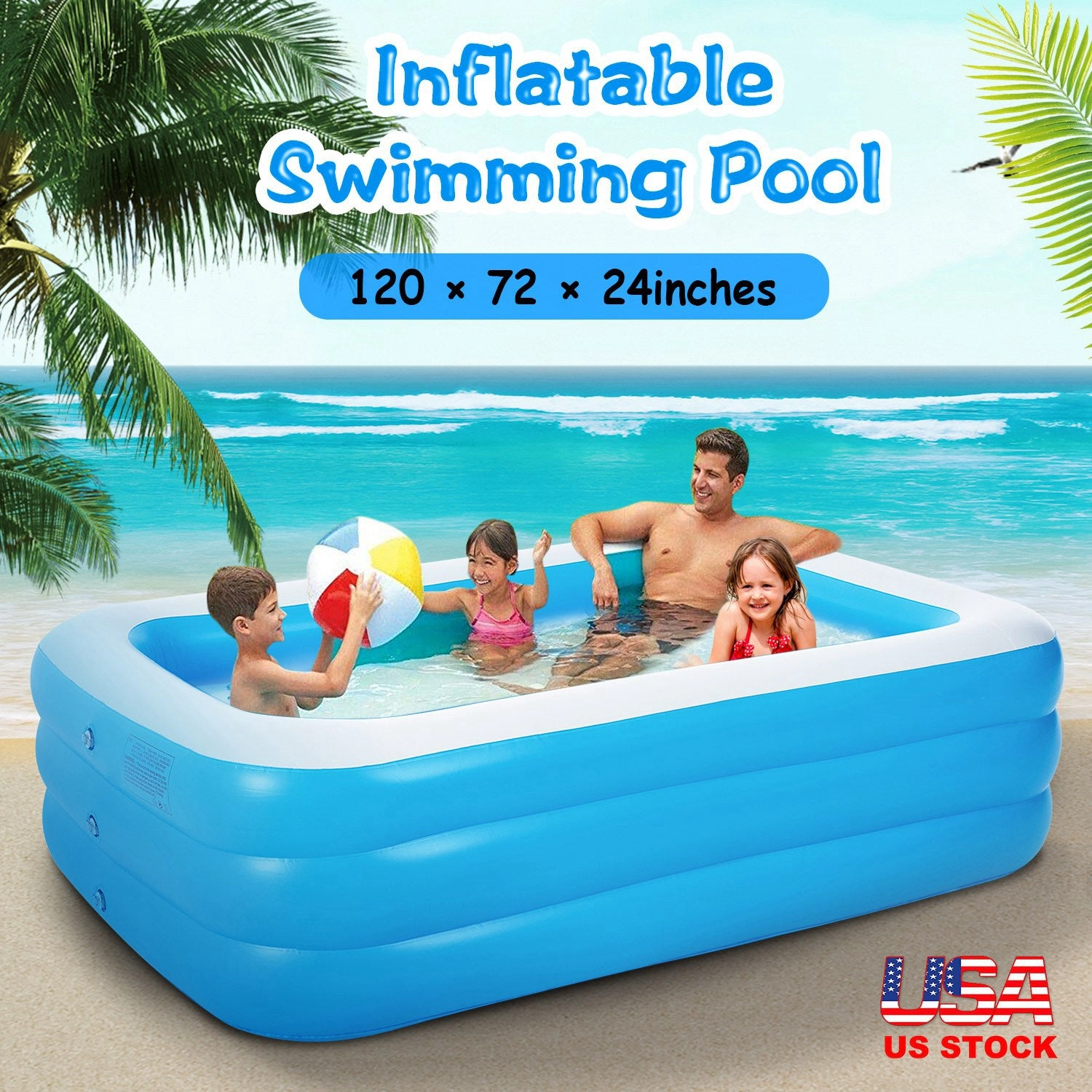GBruno Large Family Inflatable Swimming Pool