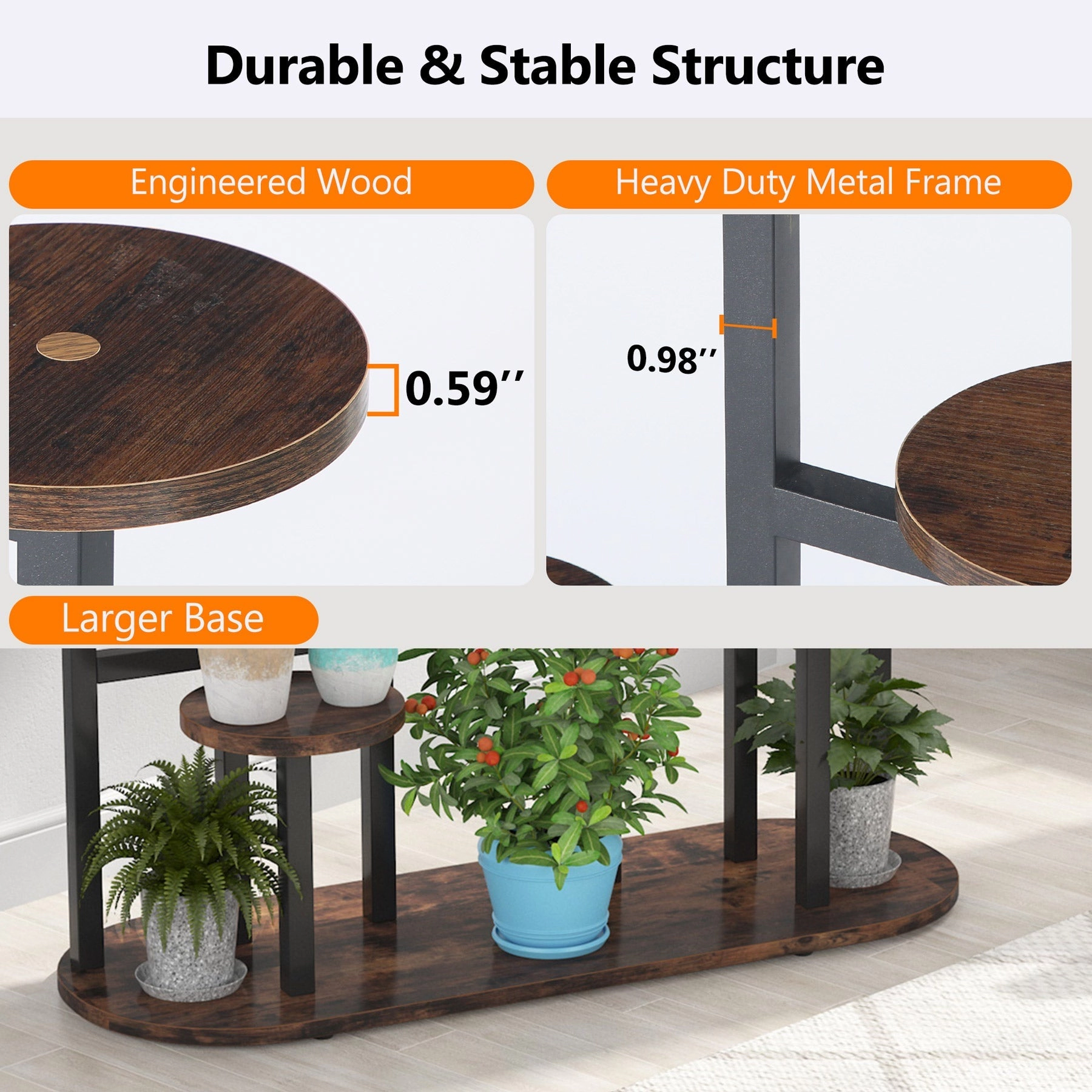 Tribesigns Multi-Tiered Plant Stand, 11 Potted Plant Shelf Flower Stands