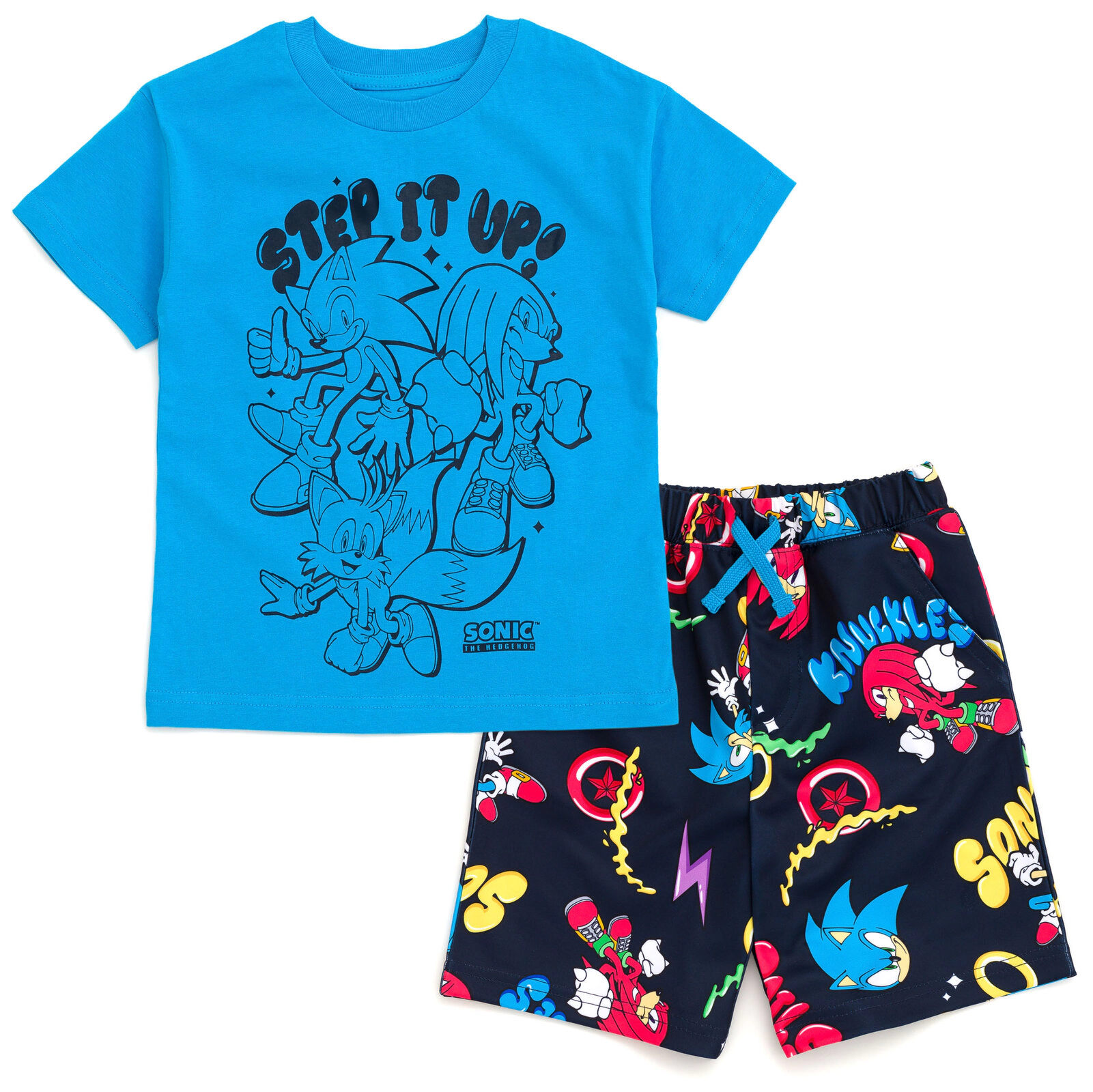 SEGA Sonic the Hedgehog Boys' Athletic 2-Piece Tee and Shorts Set