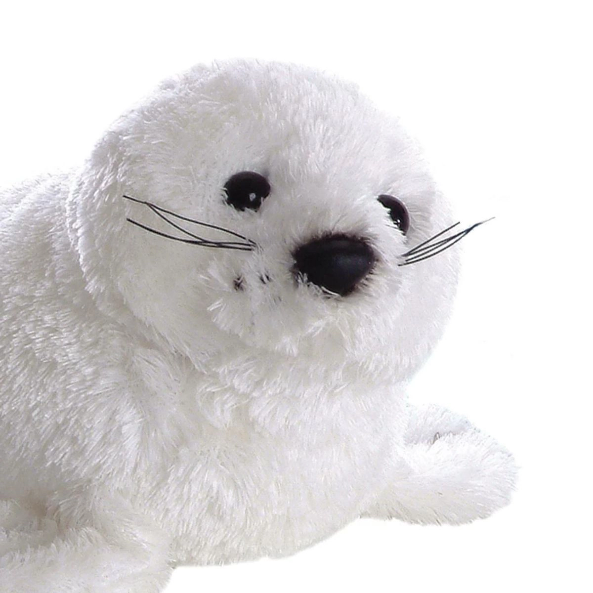 Aurora Mini Flopsie White Harp Seal 8-Inch Stuffed Animal Plush