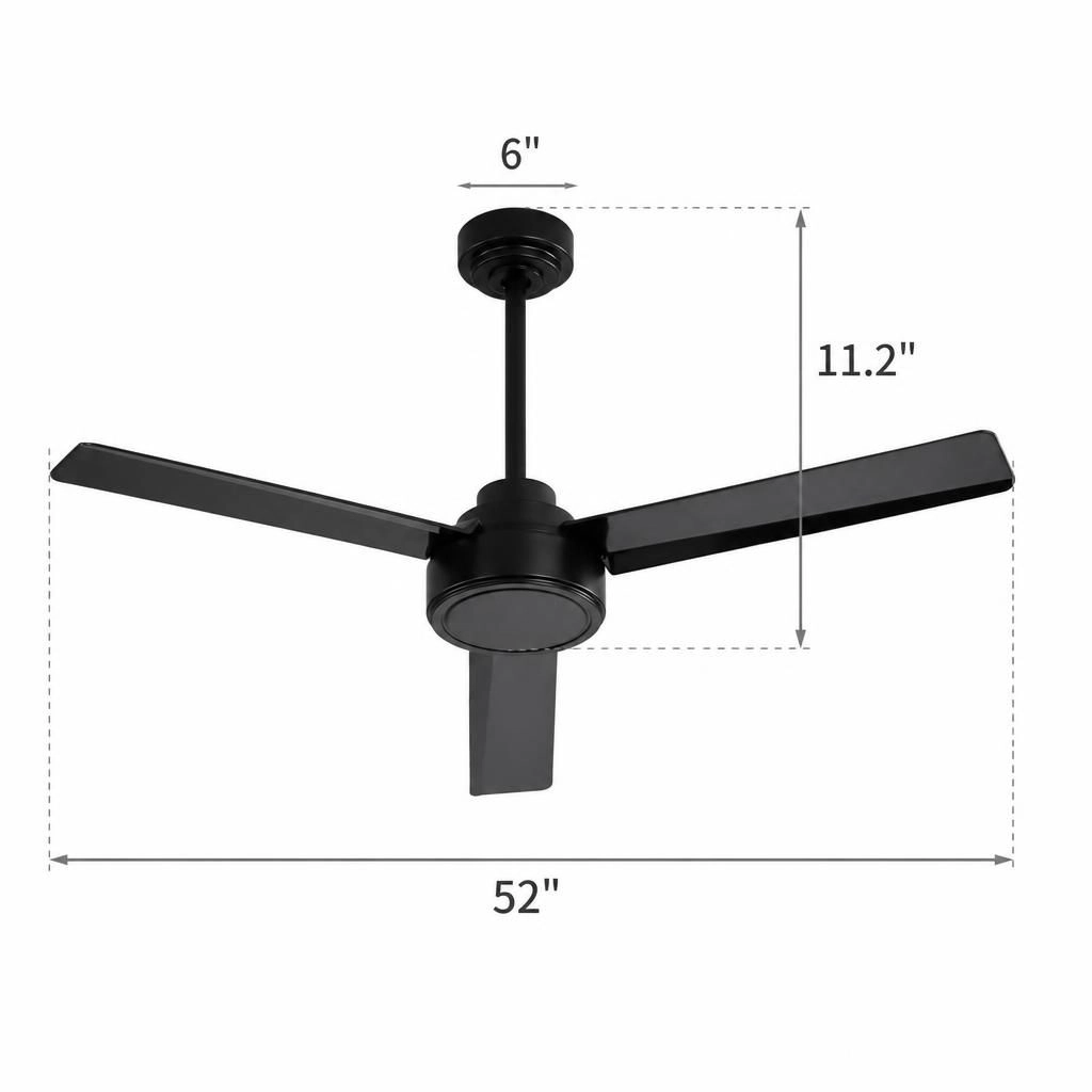 ELEMENT ACE 52 Inch Flush Mount Quiet Ceiling Fan