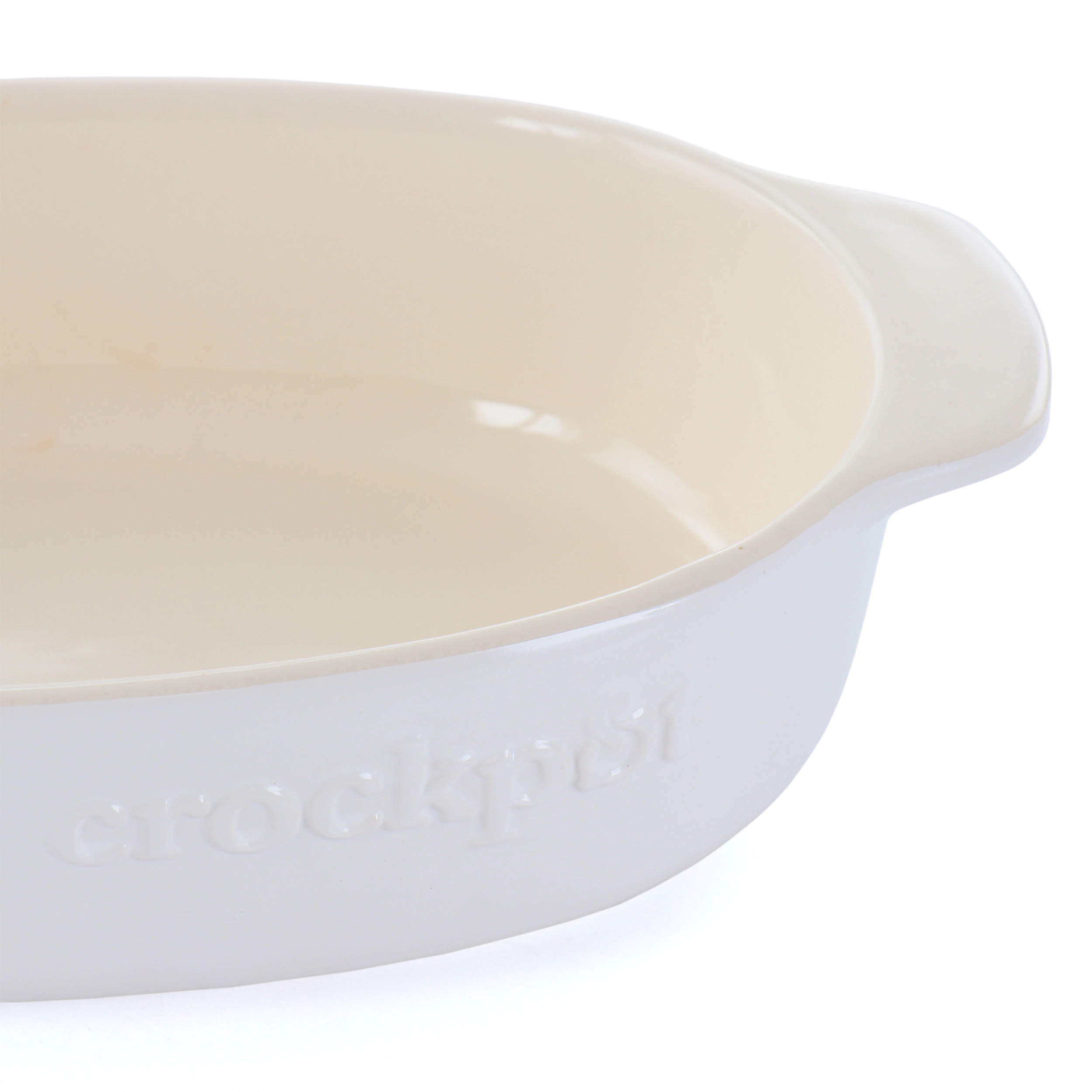 Crock Pot Artisan 2.5 Quart Oval Stoneware Casserole in White