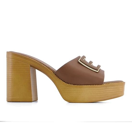 Andrea Womens Heeled Slip On Sandals