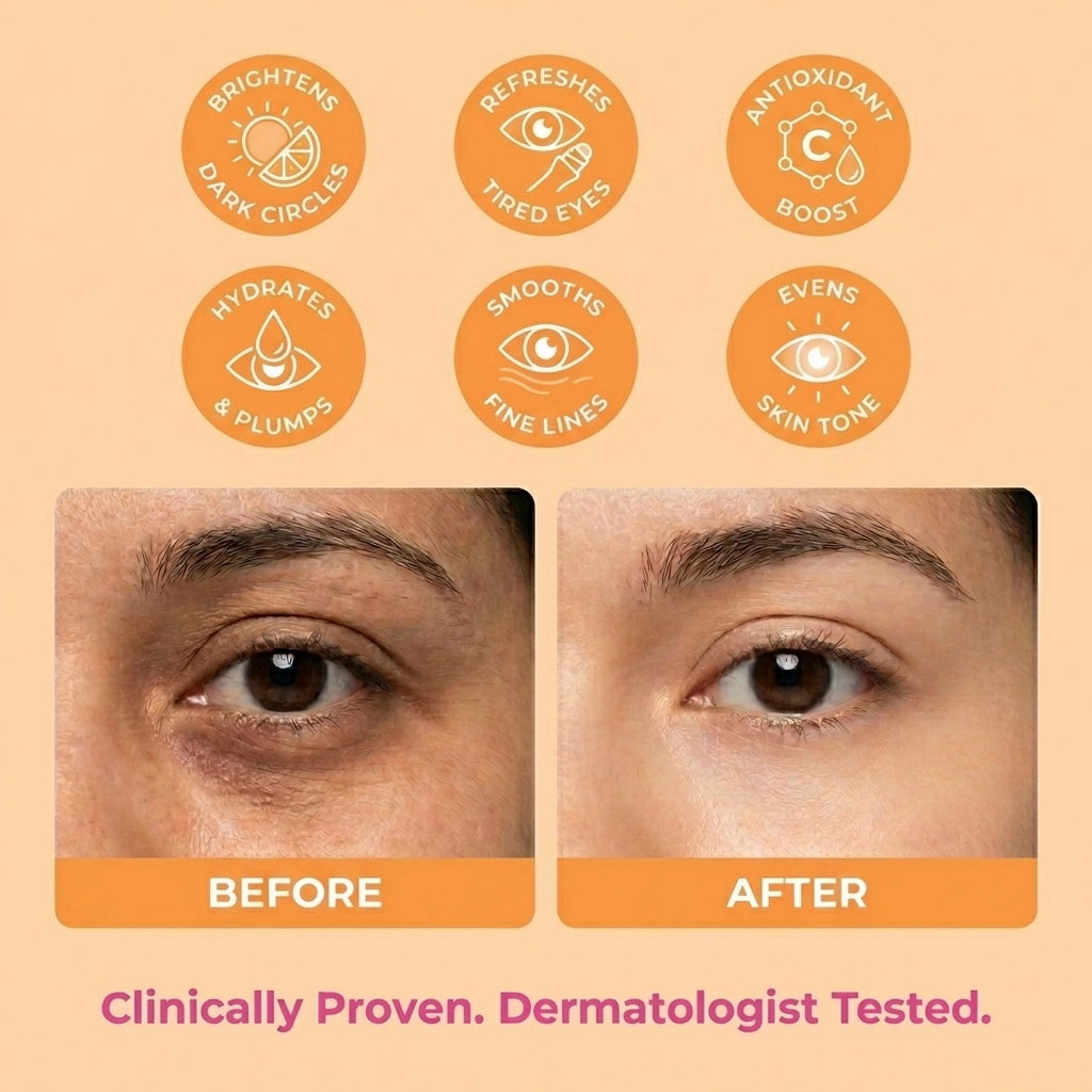 Lovery Korean Skincare Eye Roller Serum Duo - Collagen + Retinol & Vitamin C Brightening  Under Eye Treatment Set