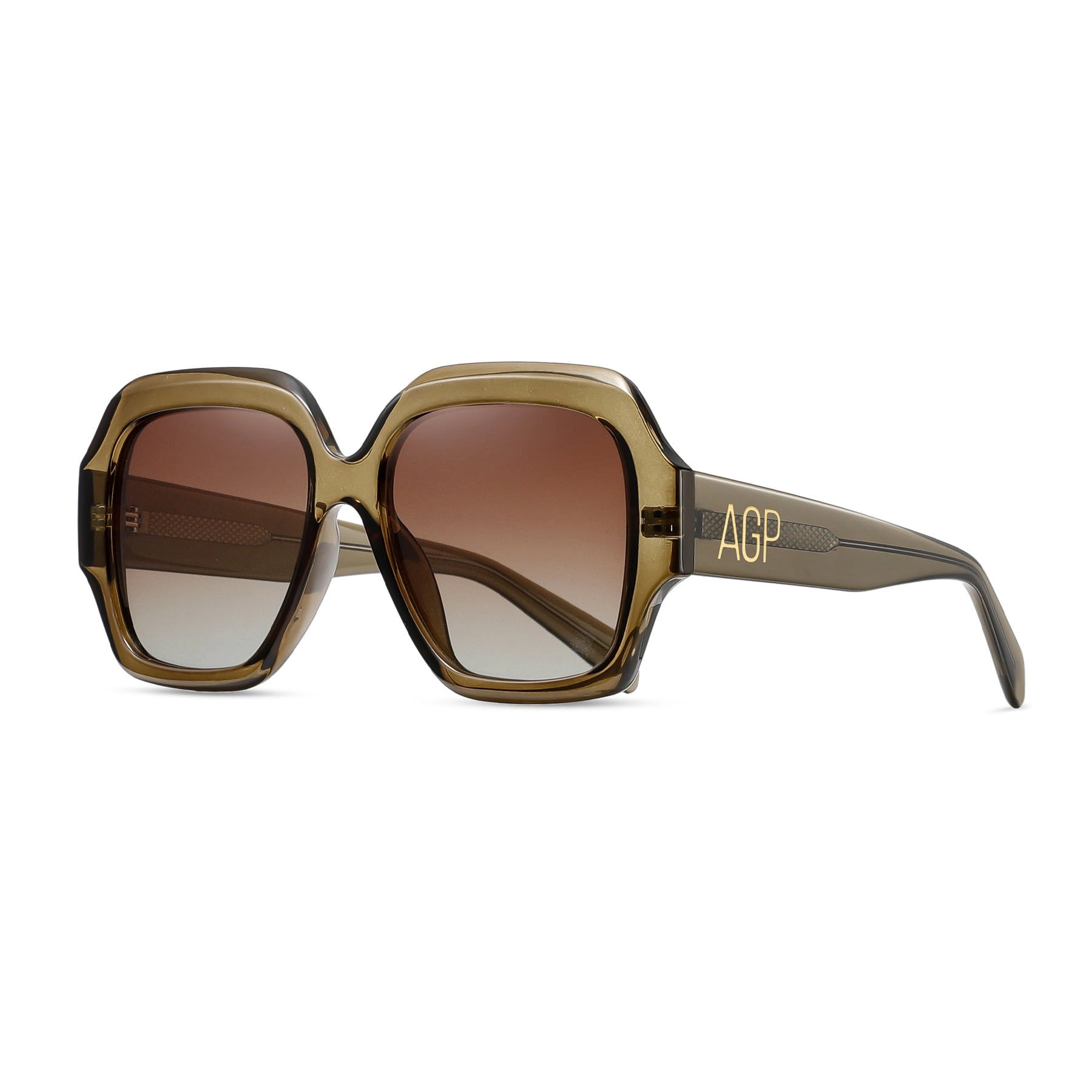 AGP PARIS Women's Retro Square Acetate Polarized Lens UV400 Sunglasses