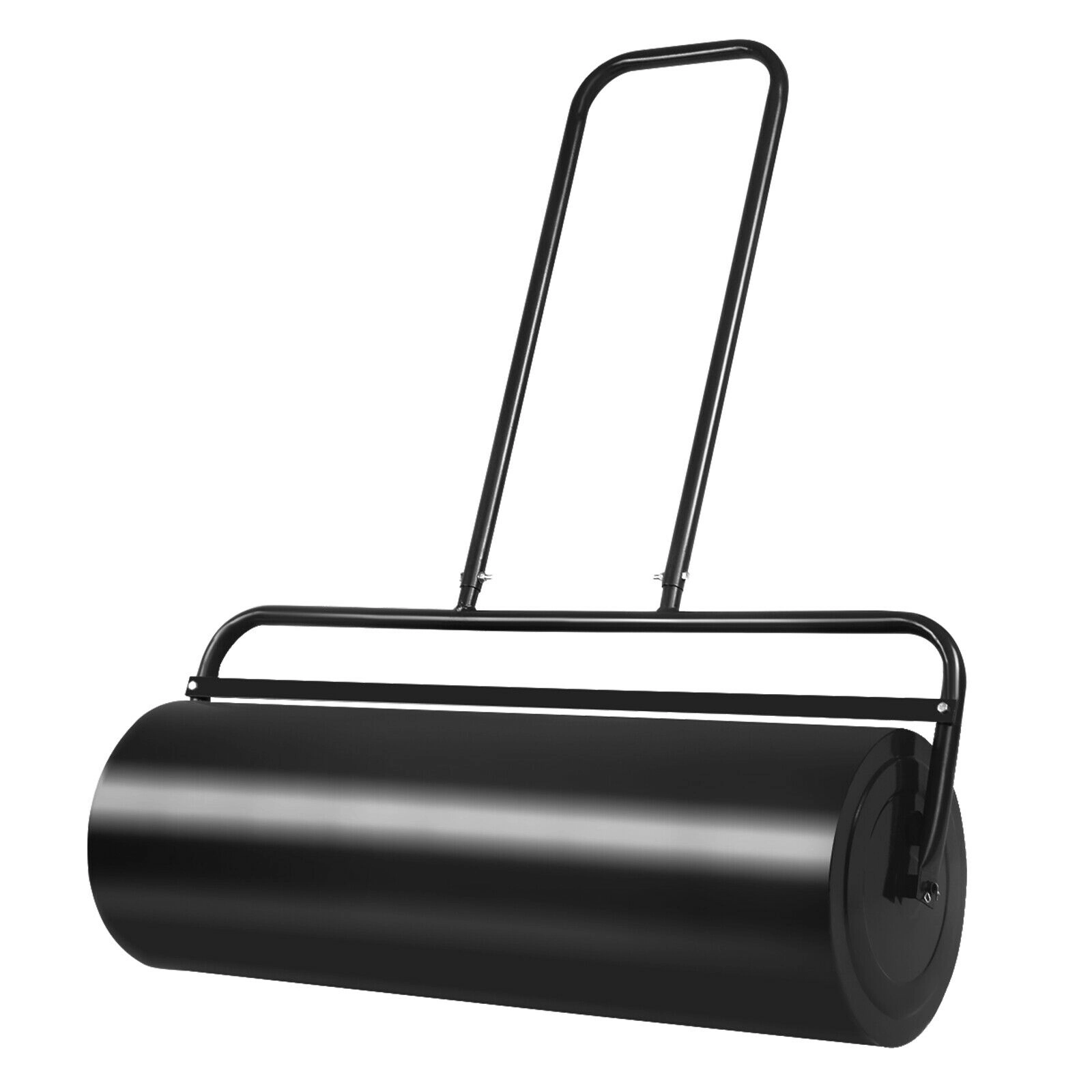 SUGIFT 24 x 13 in Lawn Roller Black Water Filled Steel Push and Tow Roller