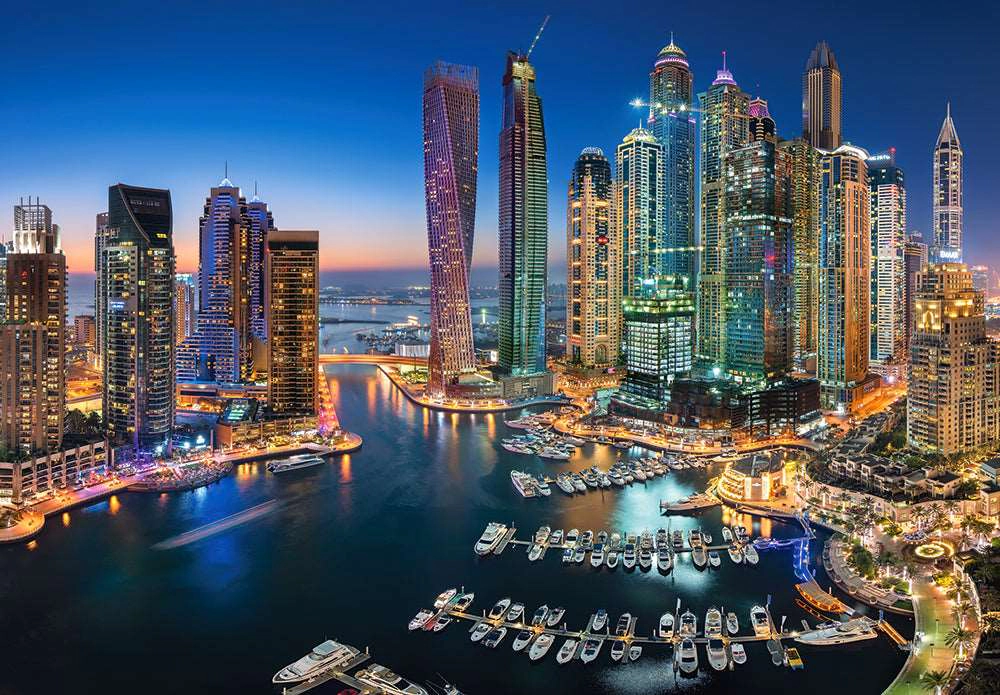 CASTORLAND 1500 Piece Jigsaw Puzzles, Skyscrapers of Dubai, Citi lights, Emirates, C-151813-2