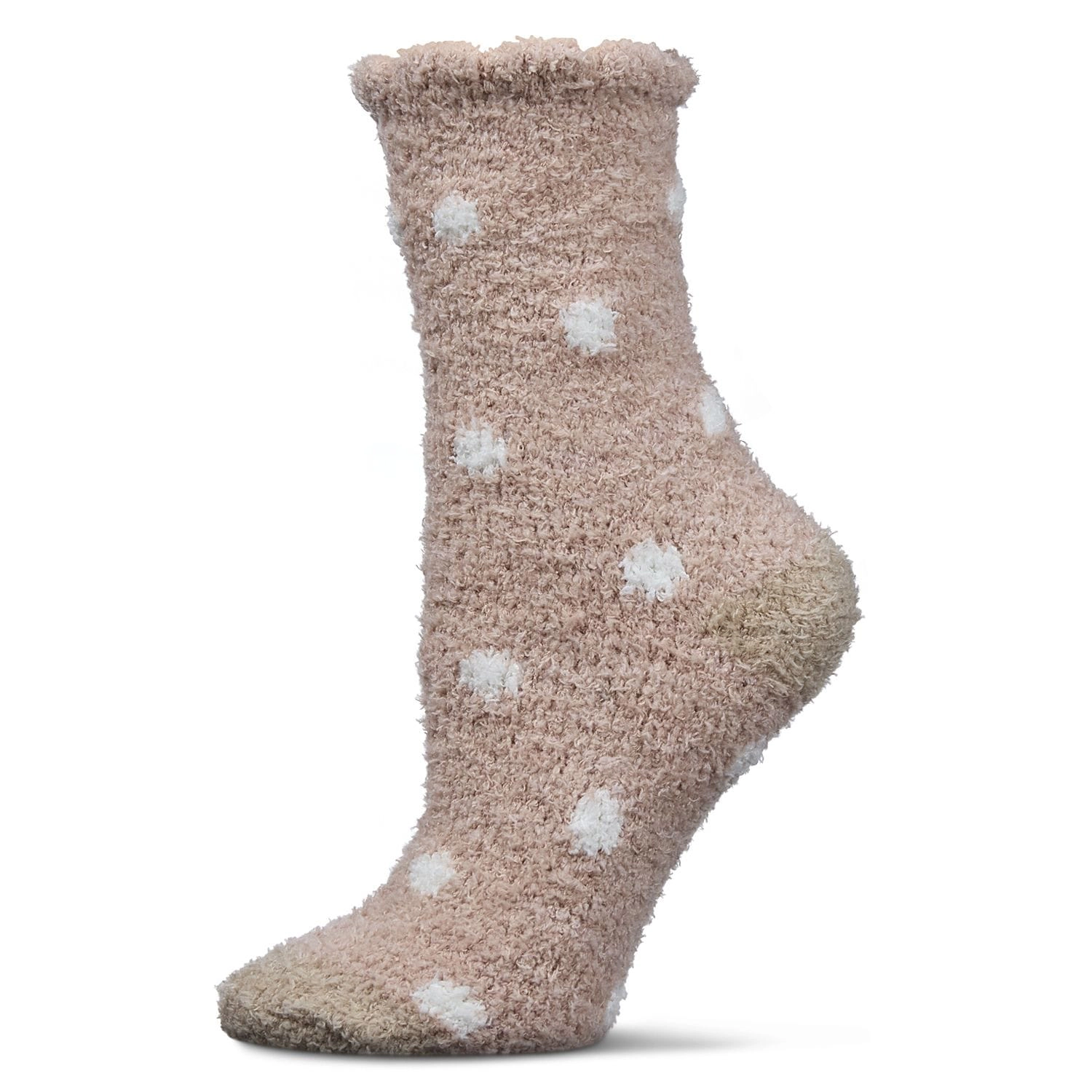 MeMoi Women's Polka Dot Marshmallow Cozy Crew Socks