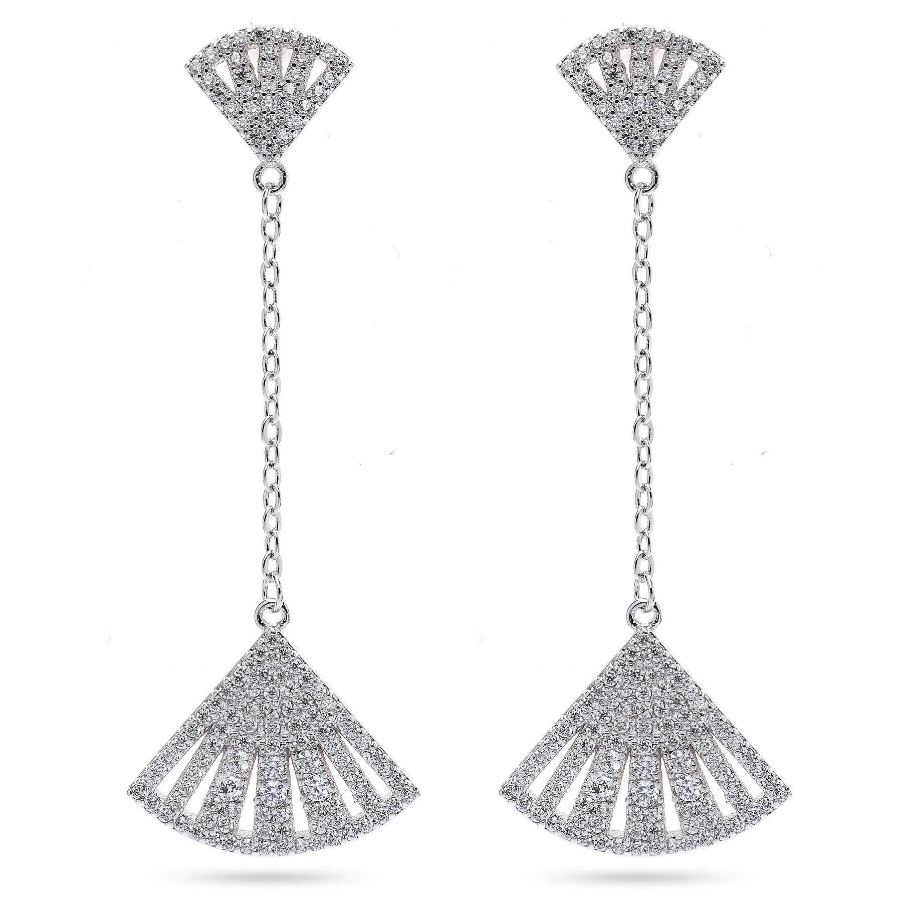 AGP PARIS Womens Silver Colored Seashore Long Drop Earrings