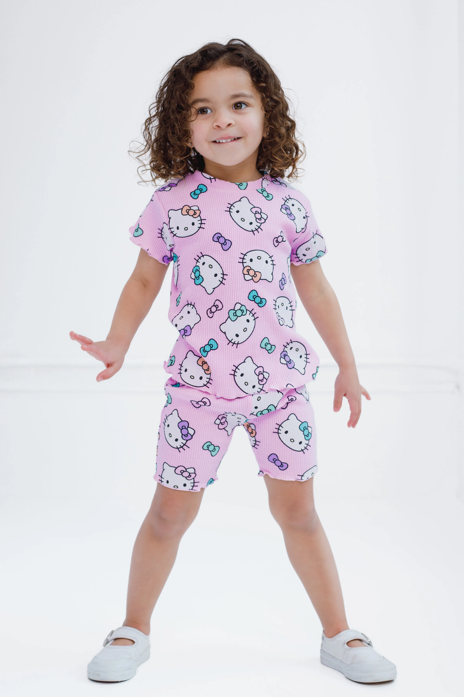 Hello Kitty Girls' 2-Piece T-Shirt and Bike Shorts Set