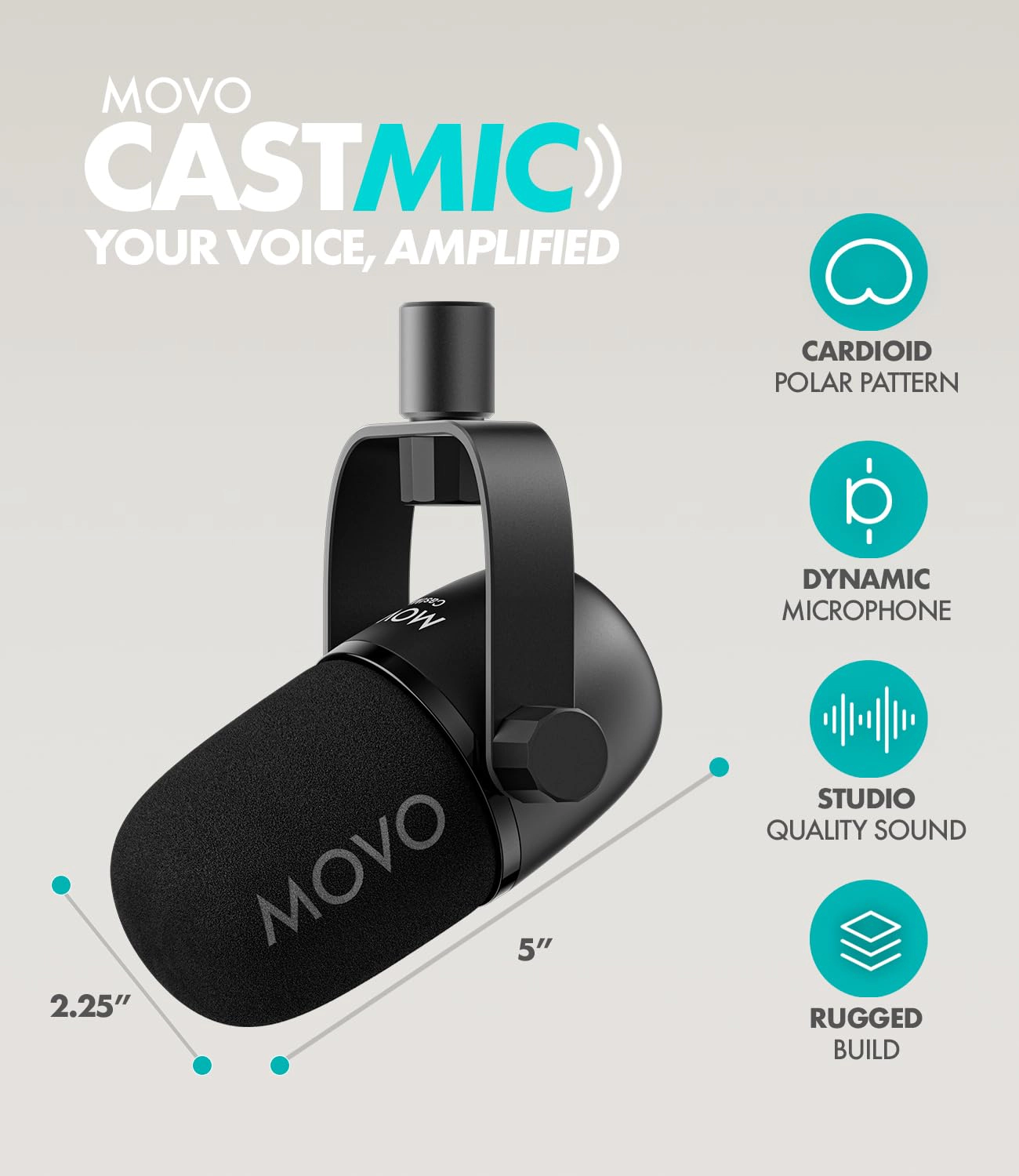 Movo Video Podcast Equipment Bundle – USB Audio Interface, 2 XLR Dynamic Microphones, 2 4K Cameras, 2 Boom Arms