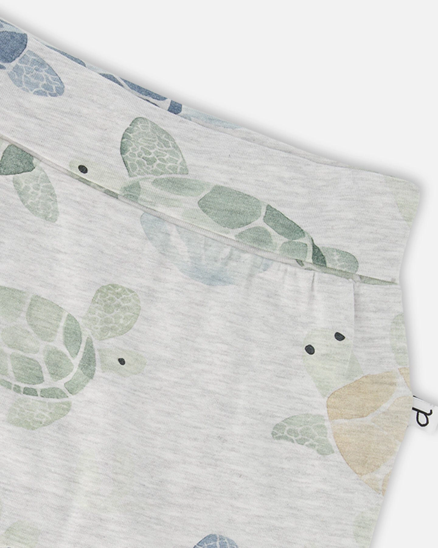 Deux par Deux Boys Organic Cotton Jersey Evolutive Pants Turtle Print