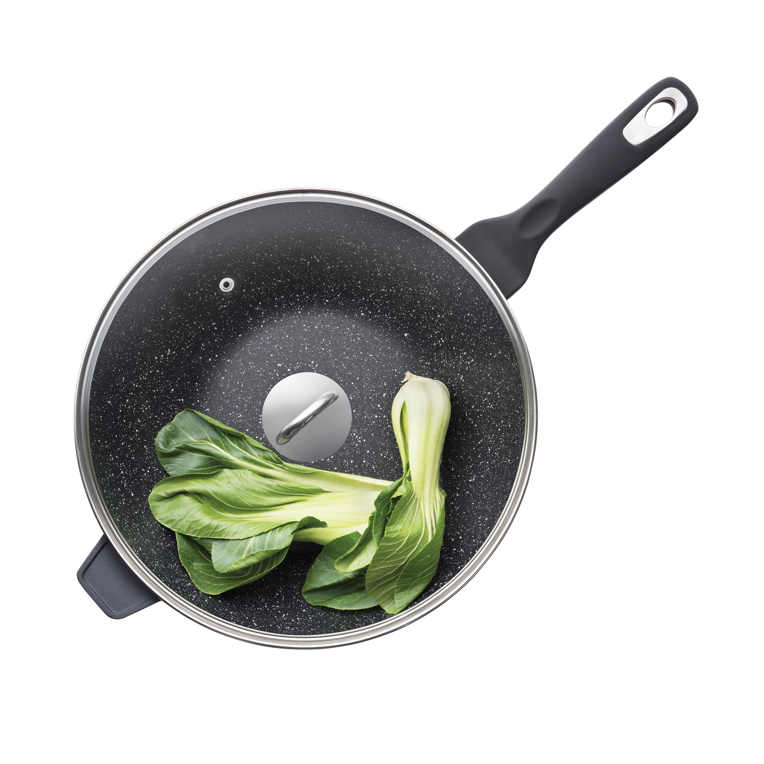 Cuisine::pro® GRANITE™ Wok With Lid 5.1 Qt.