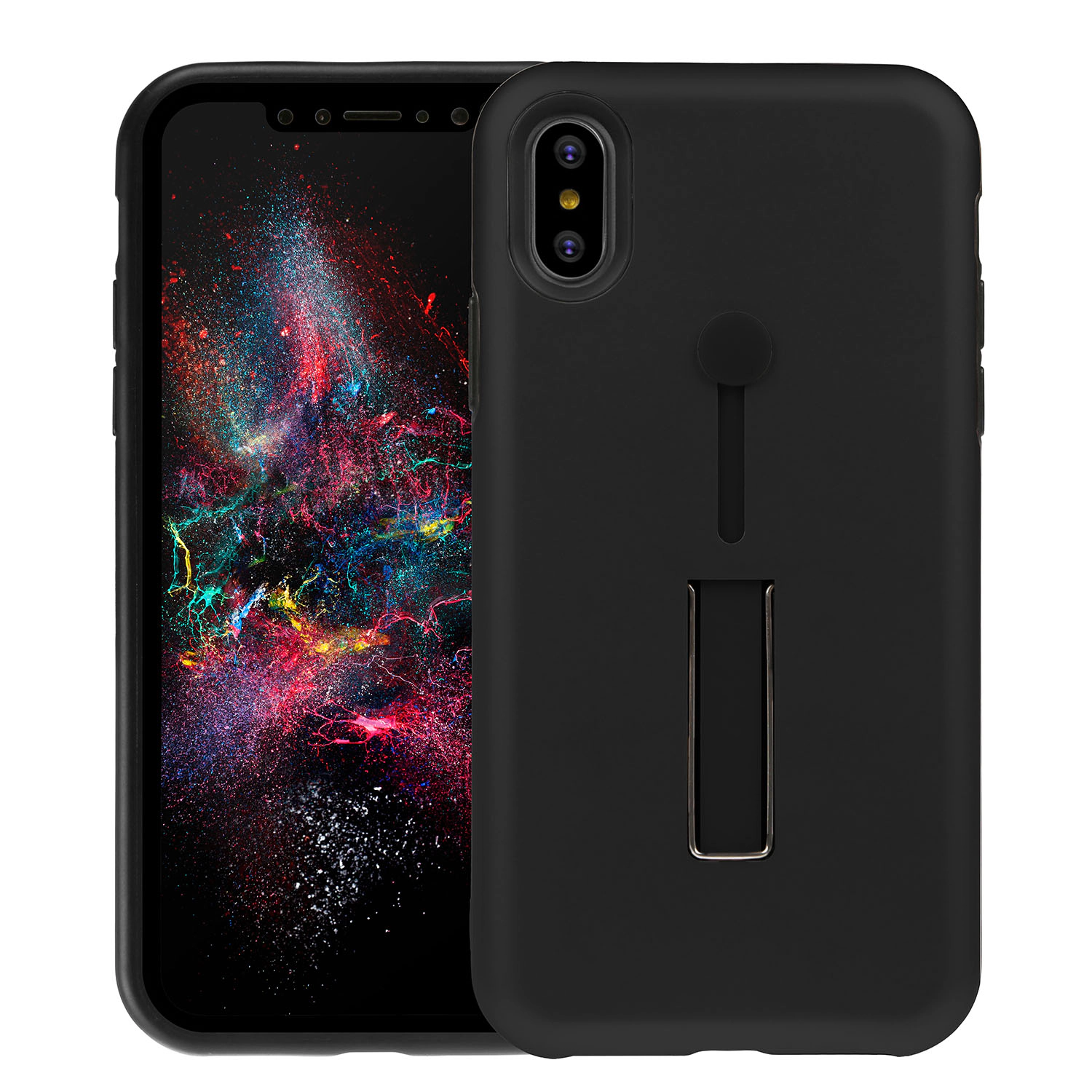 GBruno Dual-Layer IPhone X Case With Finger Strap