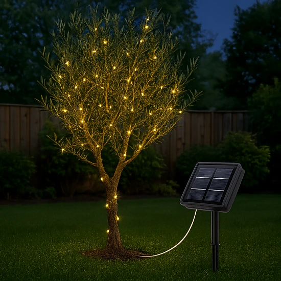 Elegani Solar Powered 200 LED Fairy Lights - 72 ft Copper Wire, 8 Modes ...